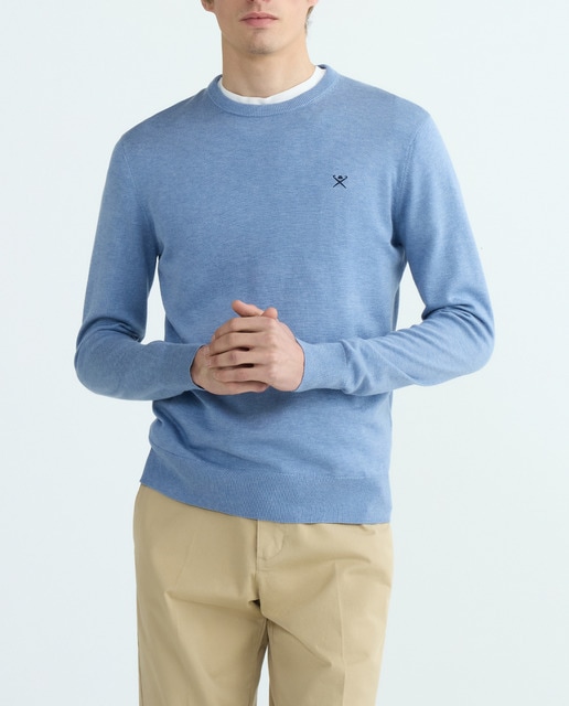 Imagen 0 de Jersey de hombre cuello redondo algodón seda