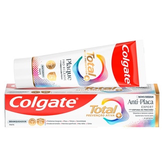 Pasta de Dentes Total Anti-Placa Branqueador embalagem 75 ml - Colgate