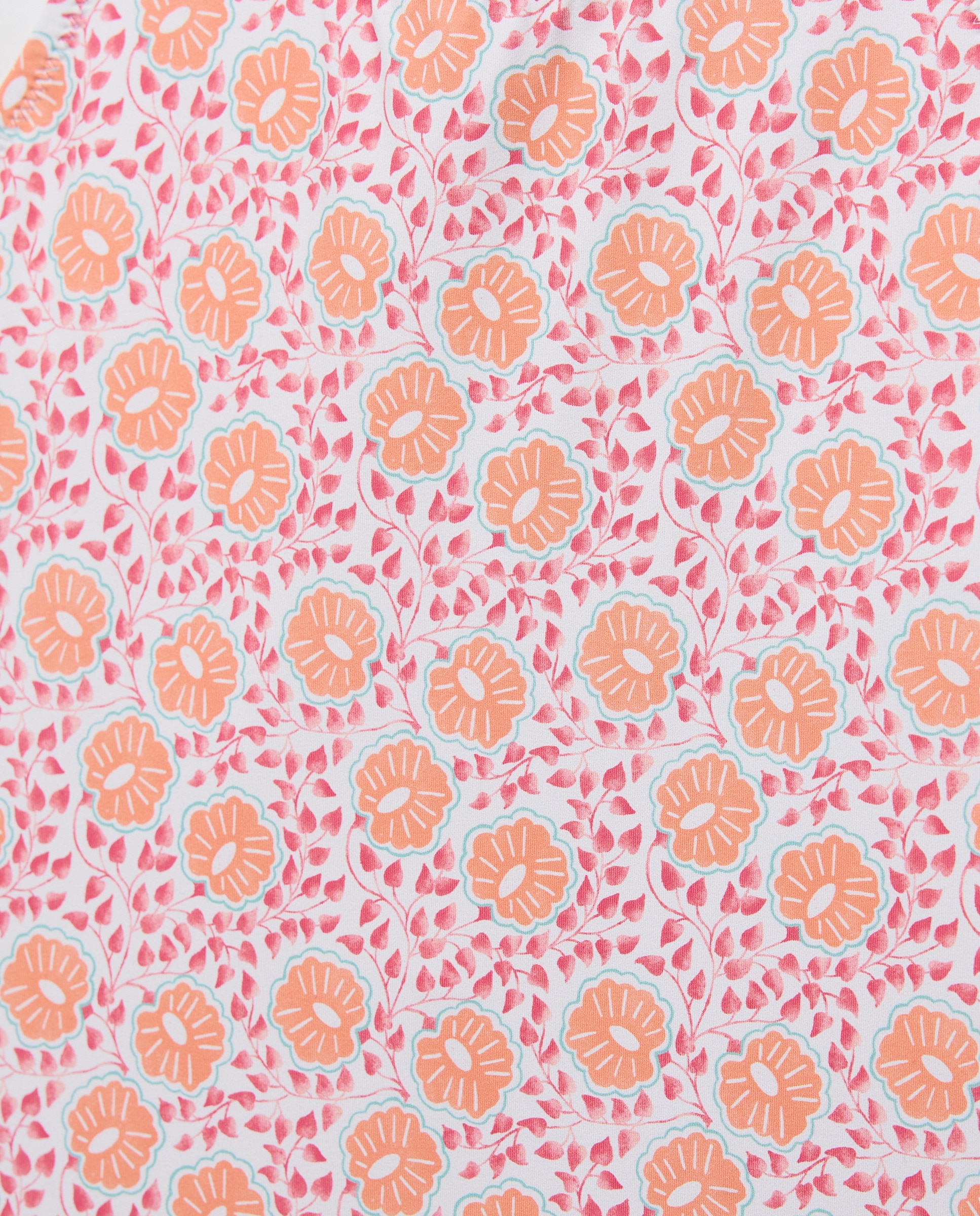Bañador niña nudo flores 630 Coral-3