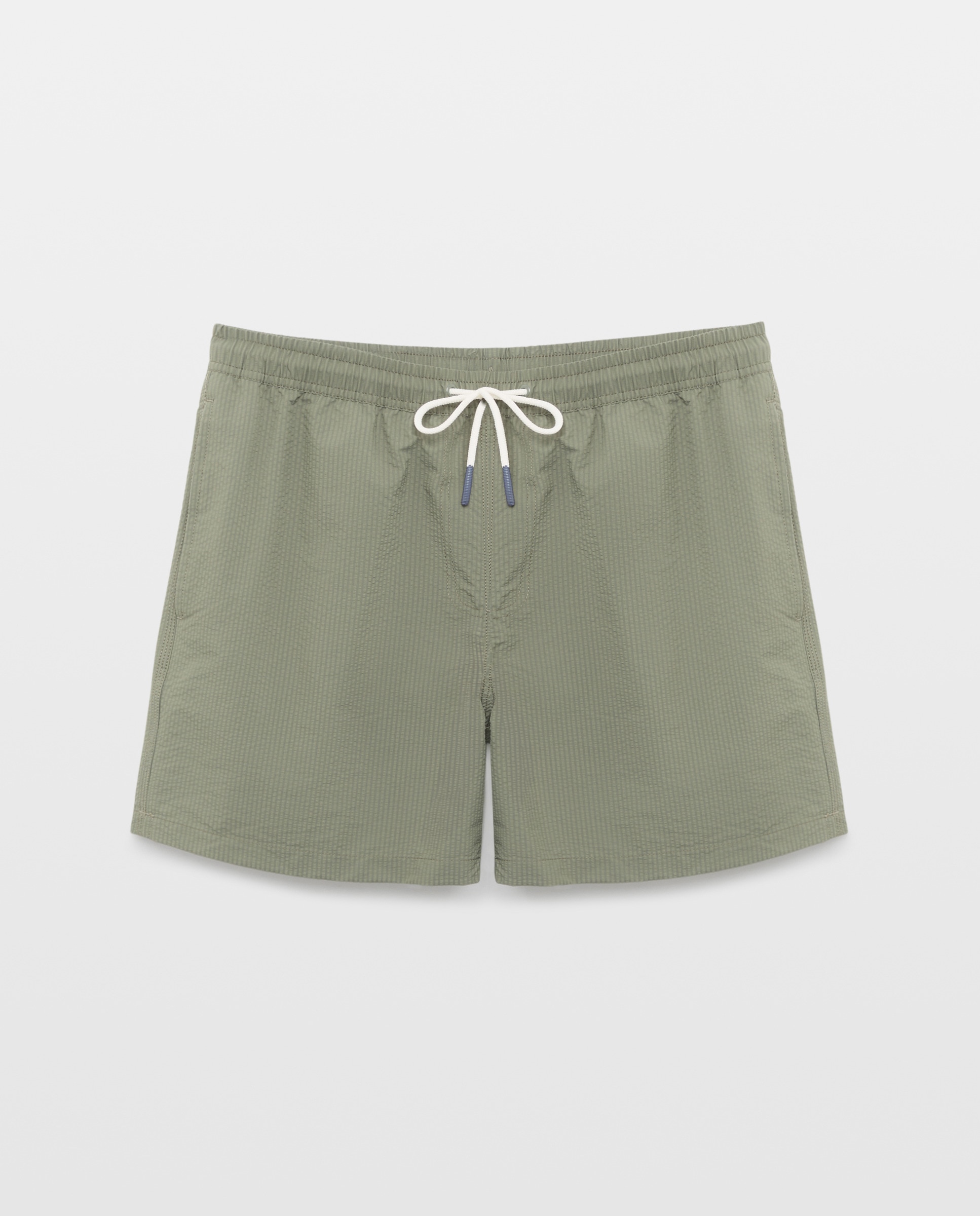 Bañador seersucker hombre 520 Kaki-3