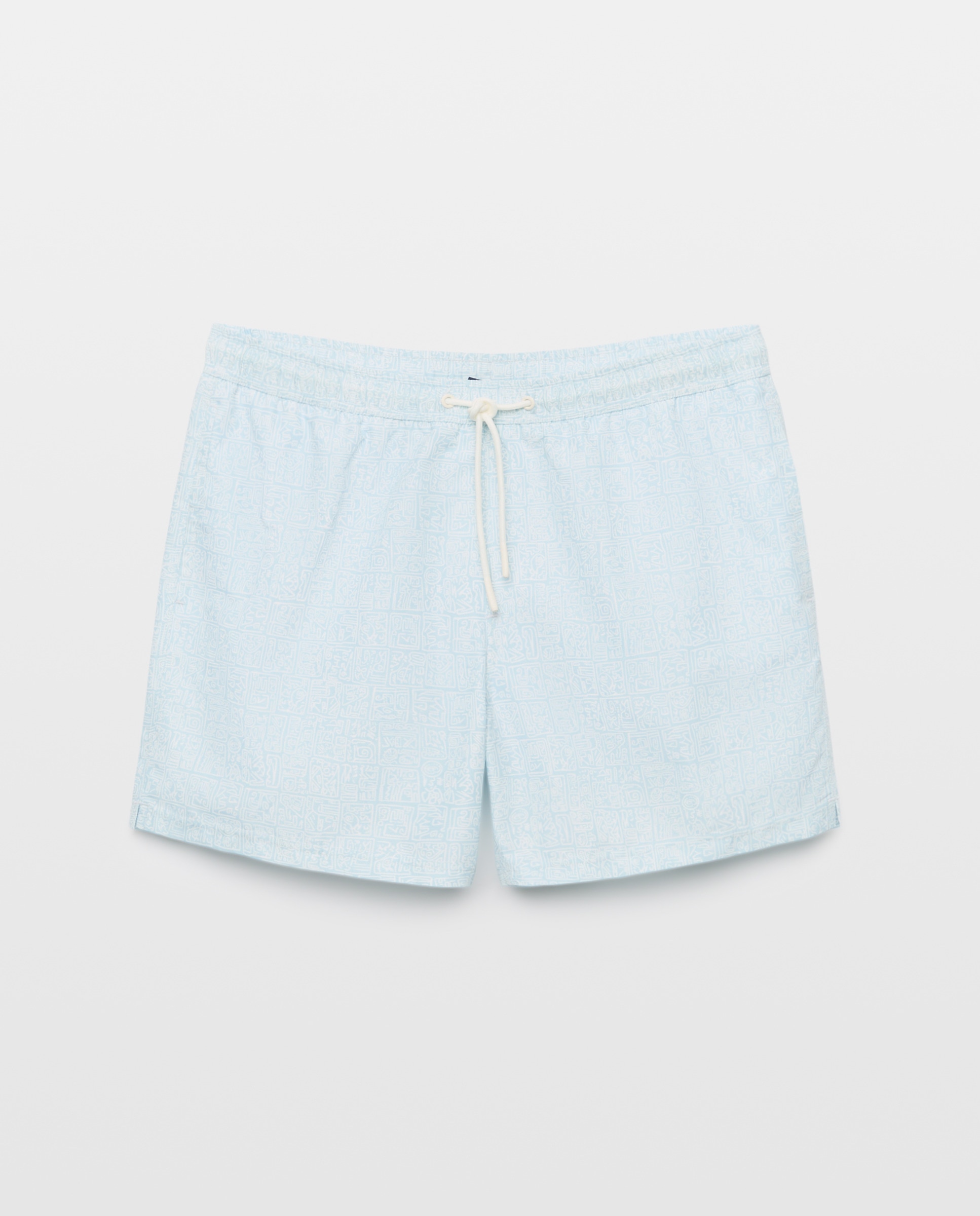 Bañador estampado jeroglífico hombre Verde claro-3