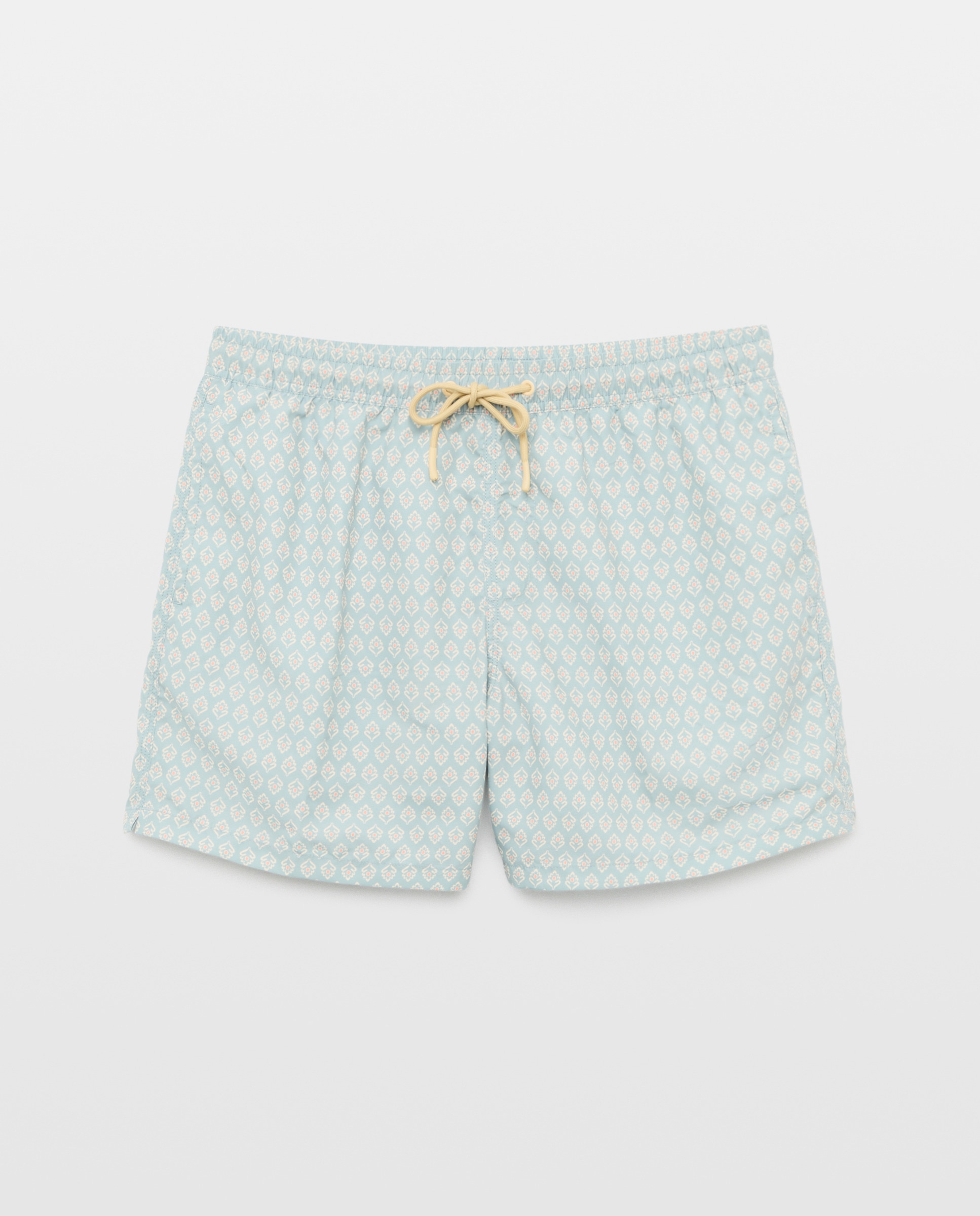 Bañador estampado hojita hombre 510 Verde claro-3