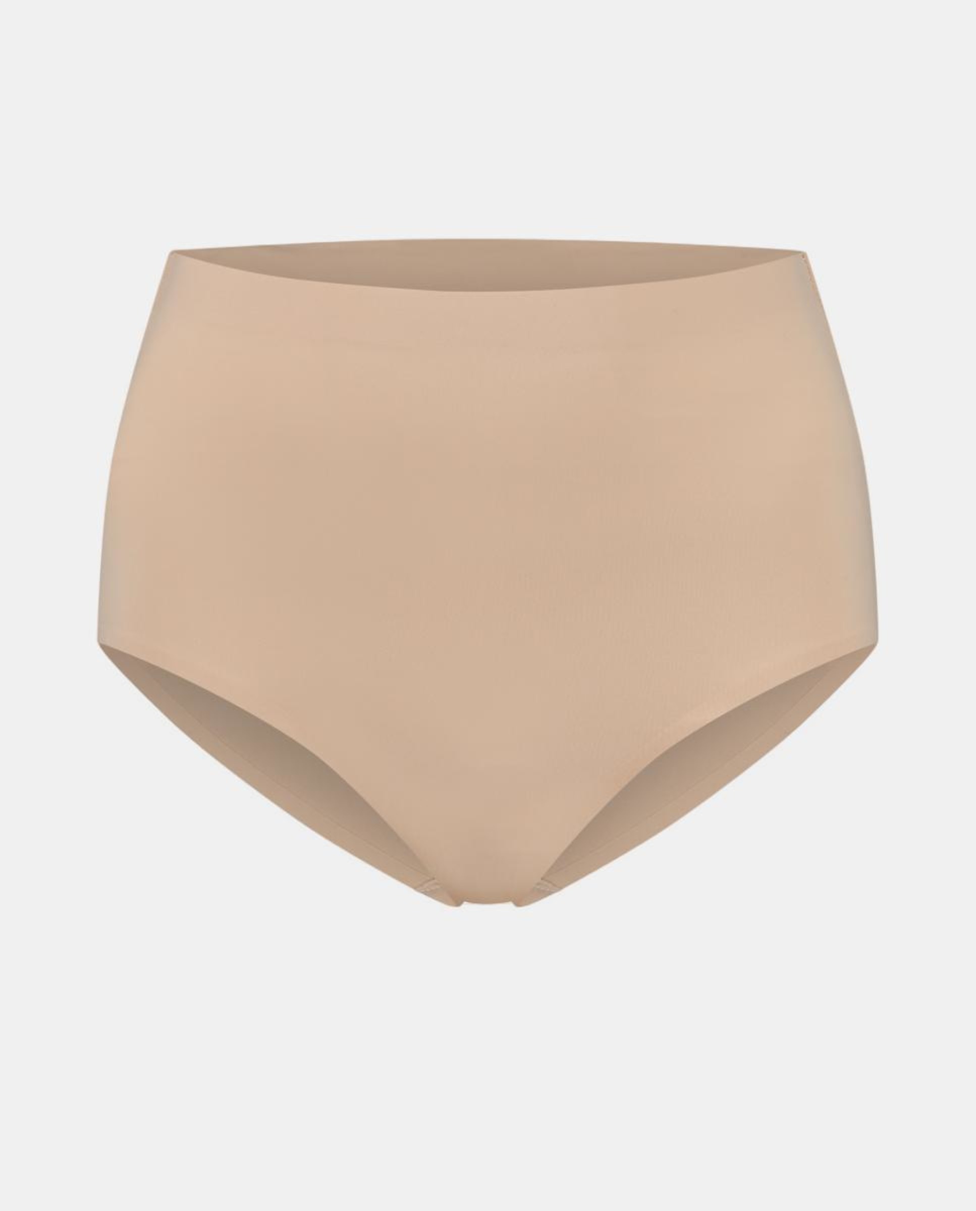 Cueca Adelgaçante de Cintura Média de Controlo Ligeiro Suaves e Invisíveis Bege-5