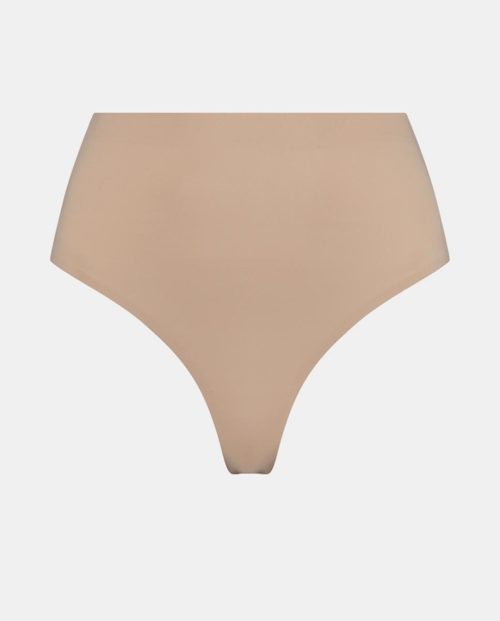 Tanga Adelgaçante de Cintura Média de Controlo Ligeiro e Tecido Suave e Invisíveis Bege-3