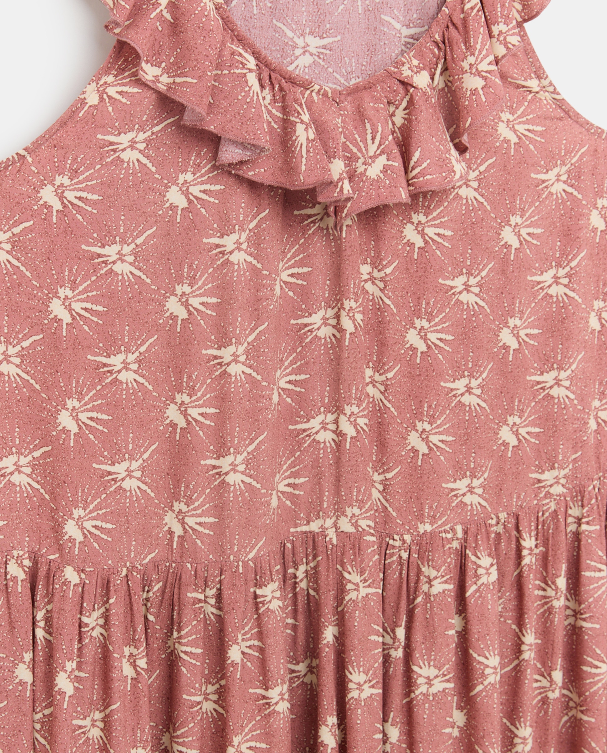 Vestido Midi com Folho Rosa-5