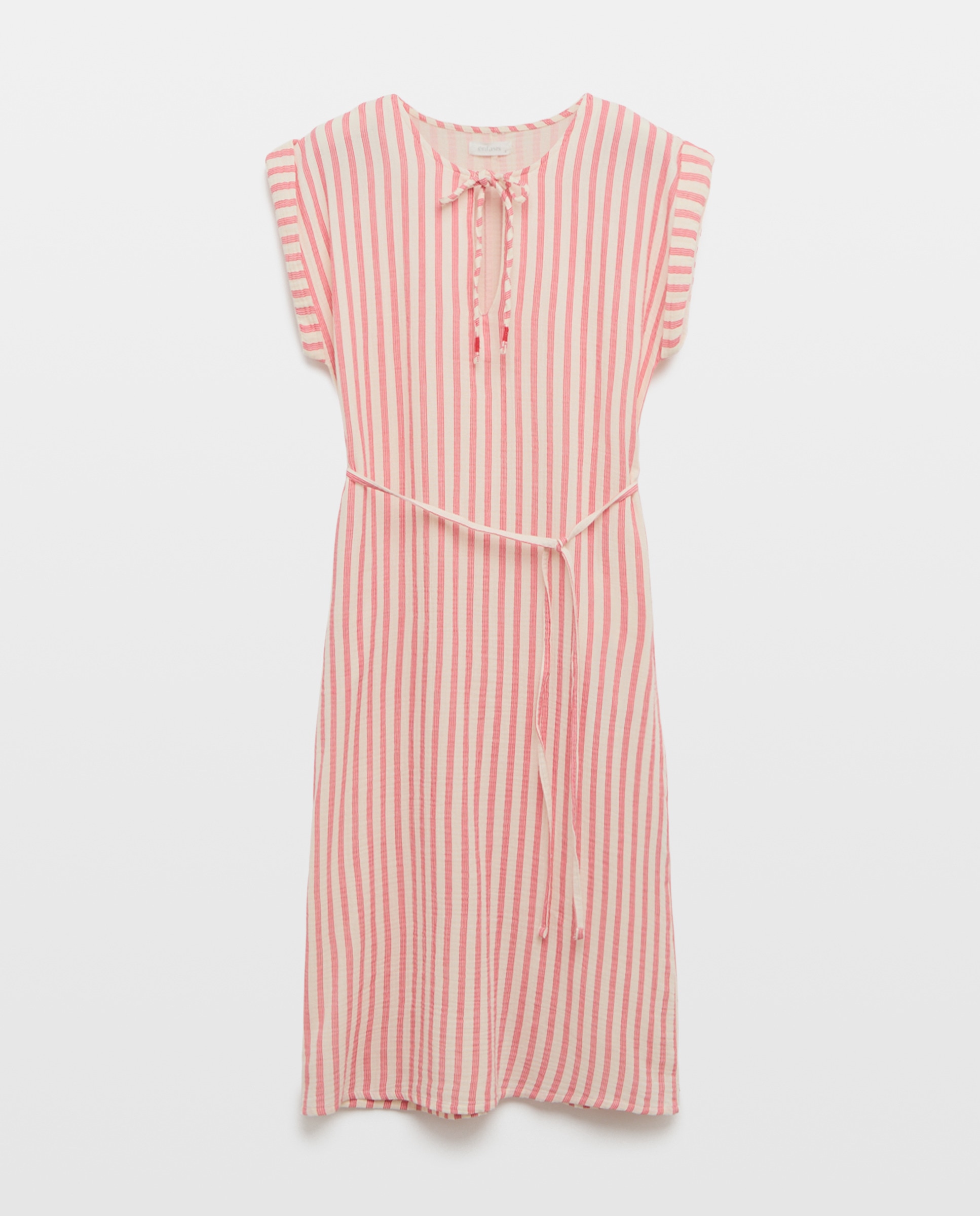 Imagem 0 de Vestido sem Mangas com Riscas Estampadas