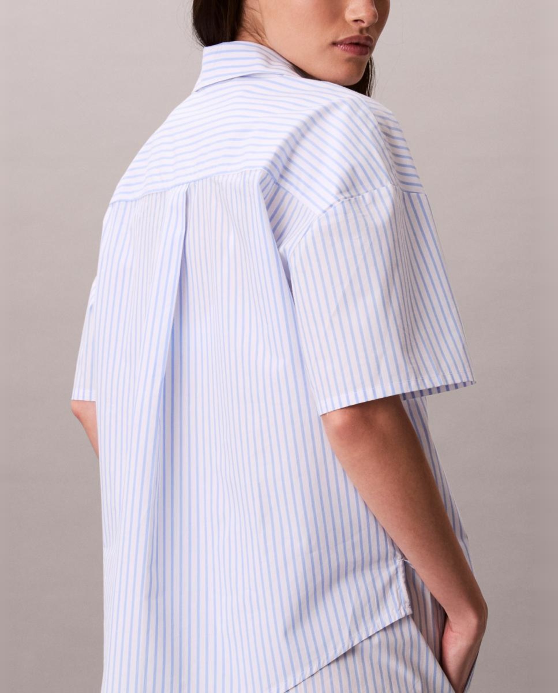 Camisa de Pijama Cotton Poplin Azul-6