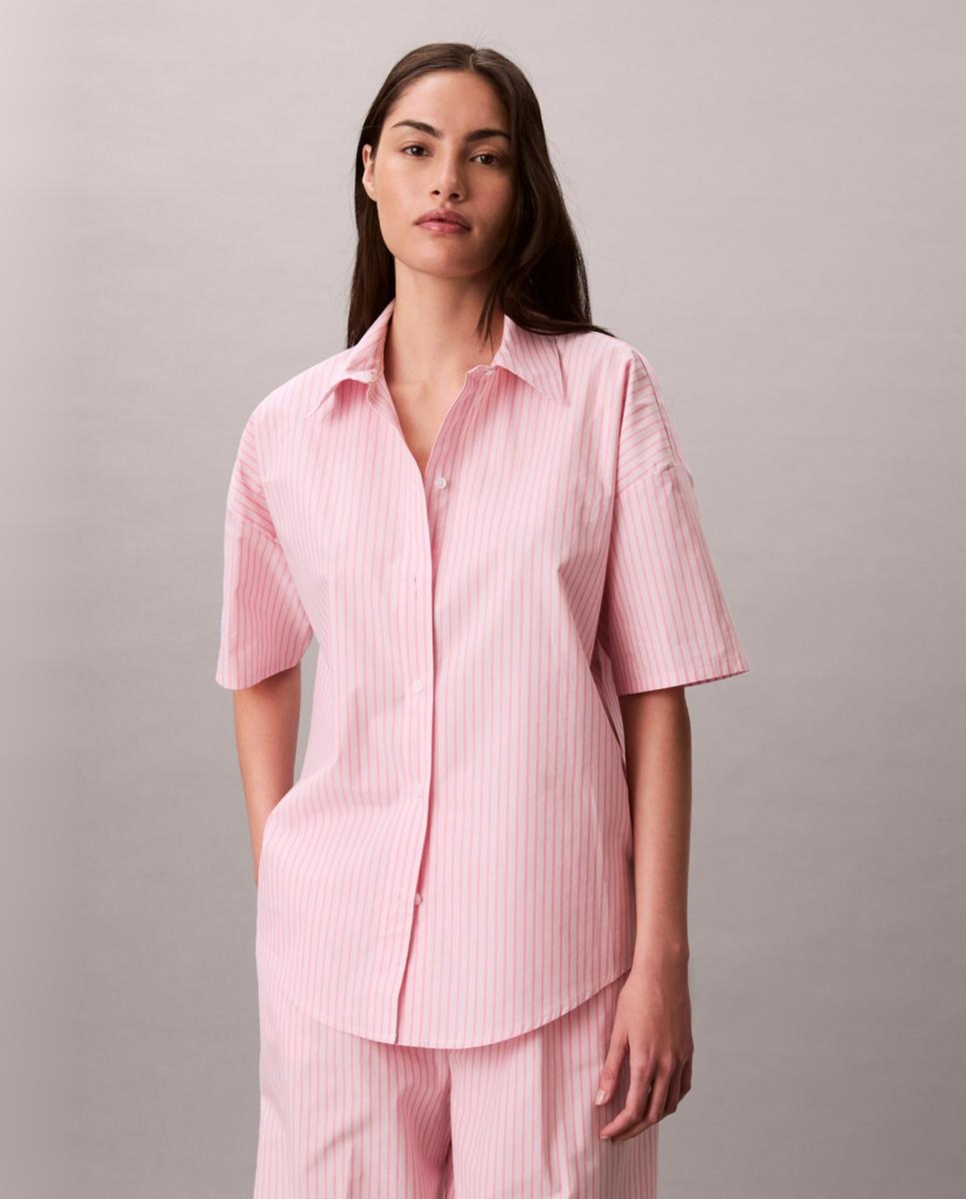 Conjunto de Pijama Cotton Poplin Rosa-4