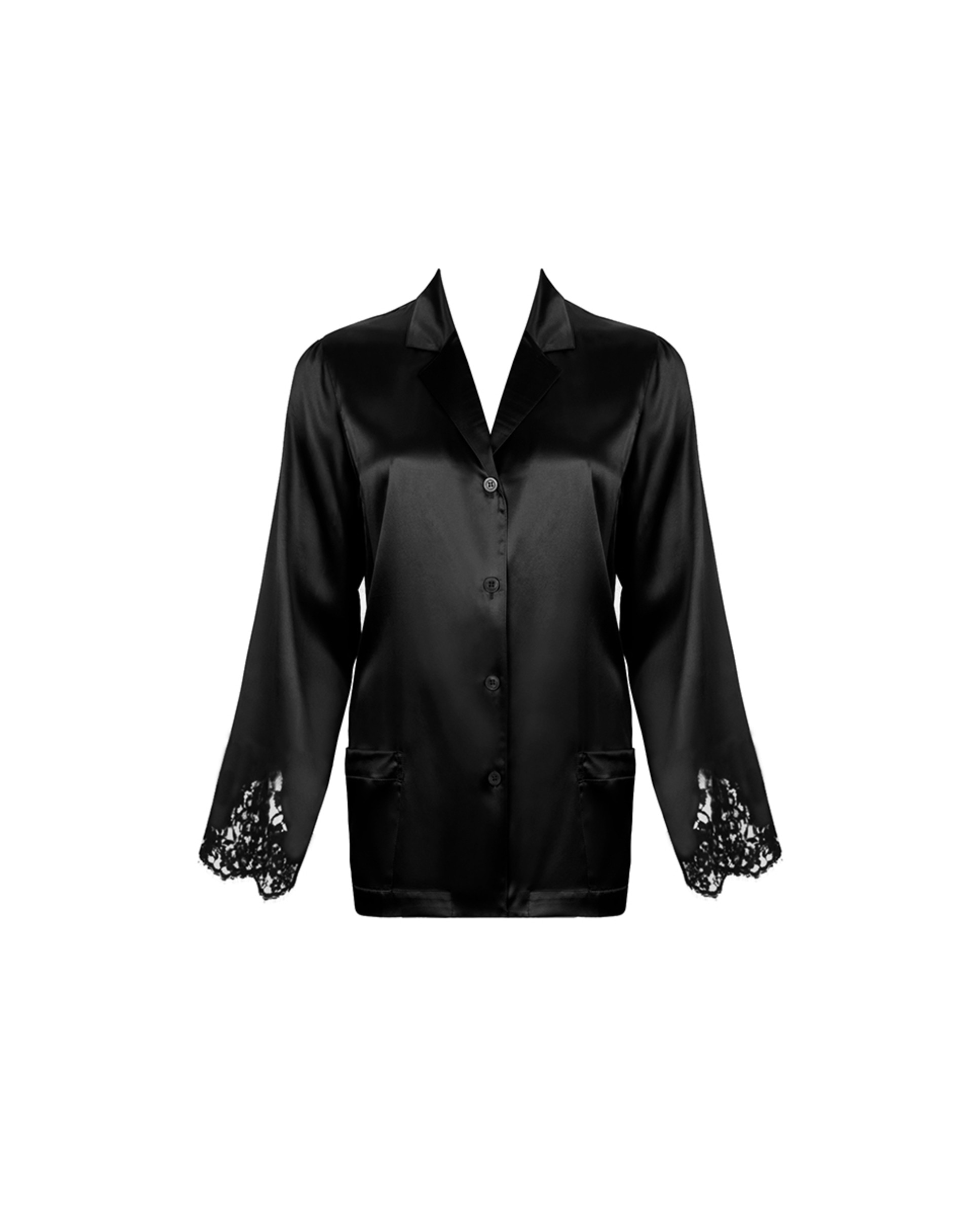 Casaco de Pijama Preto-4