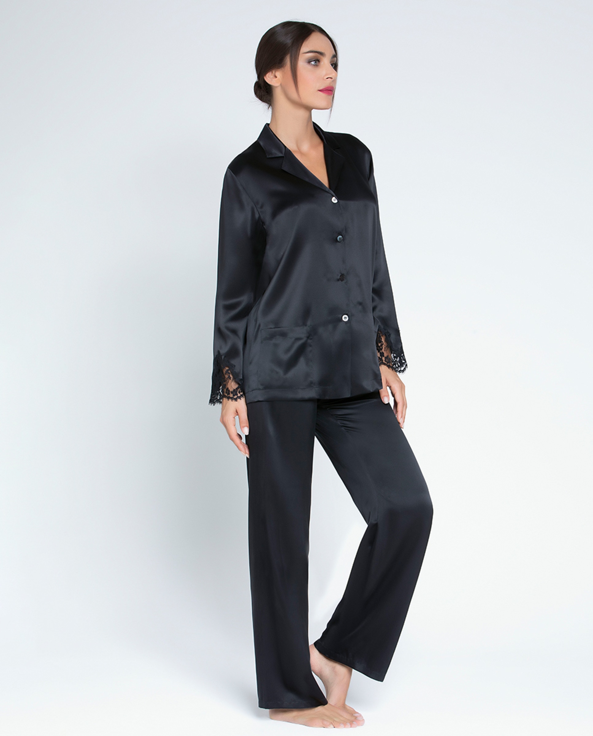 Casaco de Pijama Preto-6
