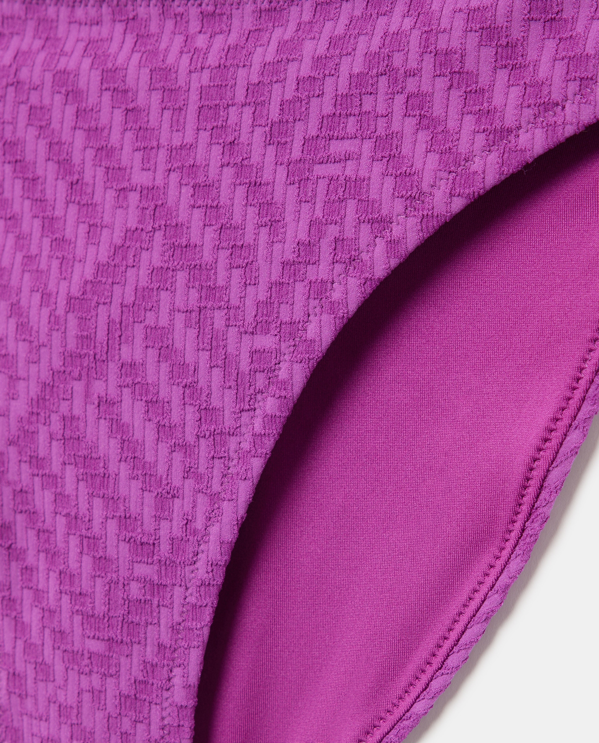 Cueca de biquíni com textura Roxo-5
