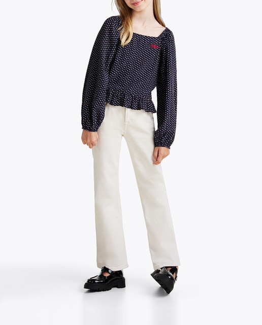 Imagen 0 de Pantalón vaquero de niña largo estilo bootcut
