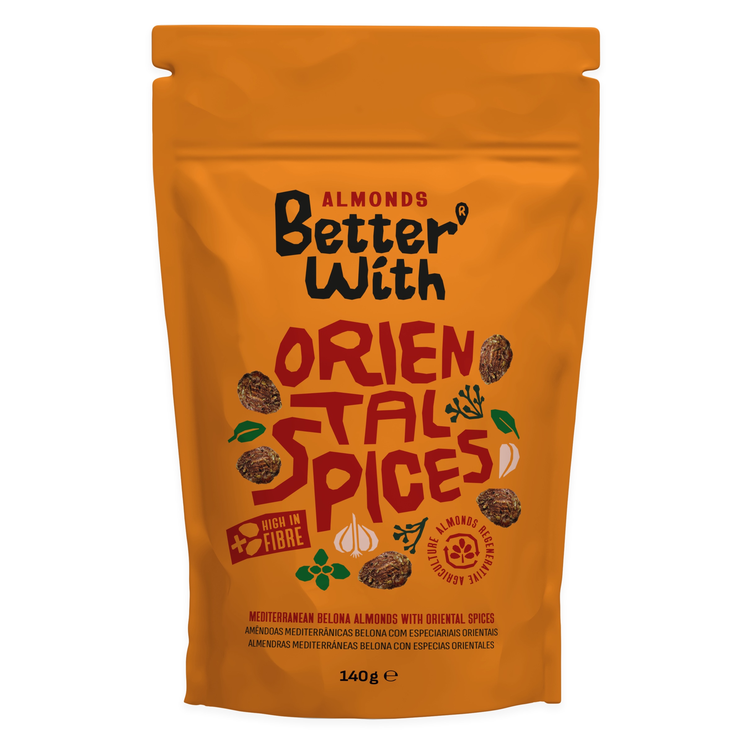 Amêndoas Especiarias Orientais embalagem 140 g