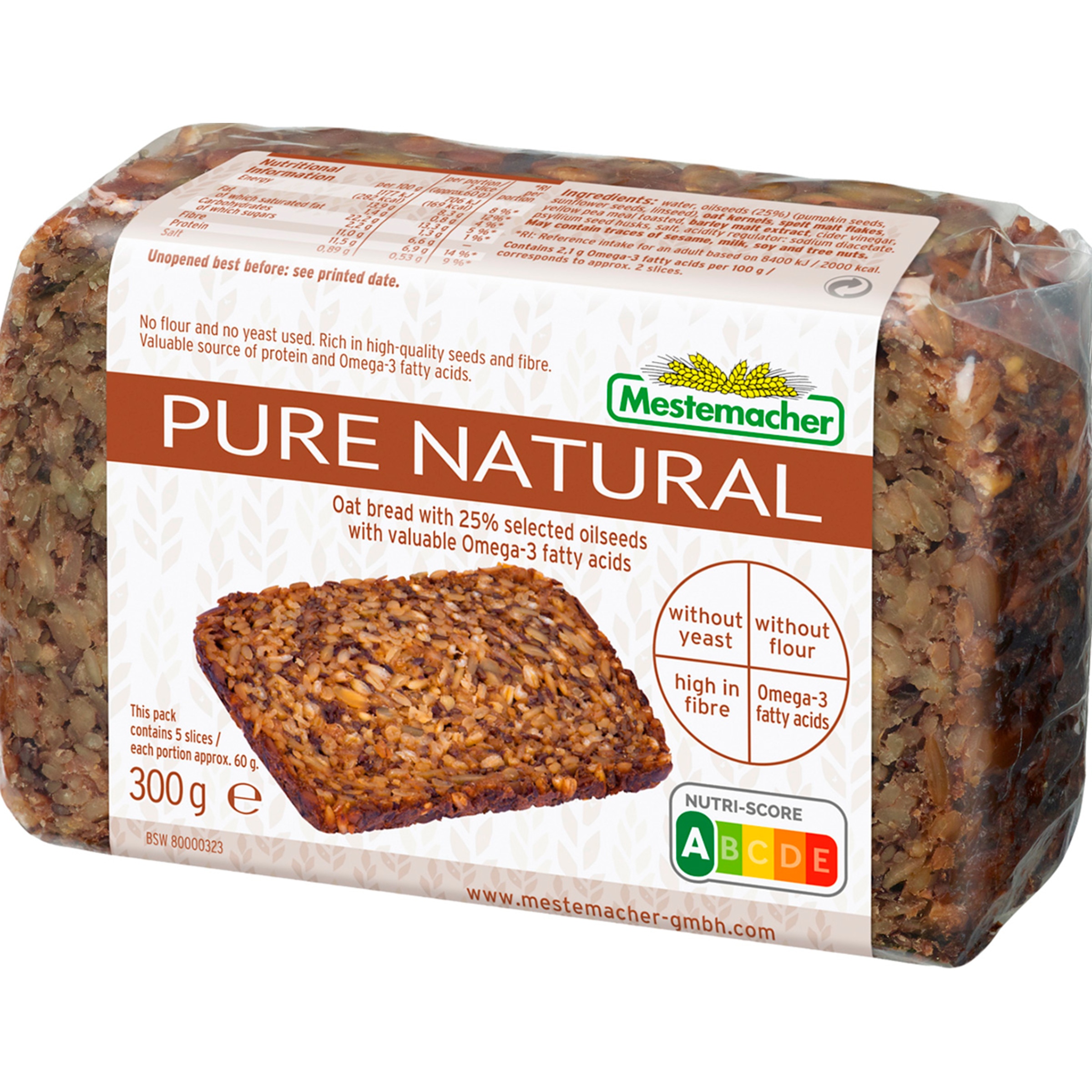 Pão Natural sem Farinha embalagem 300 g