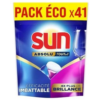 Detergente Loiça Máquina  Absolute Brilho embalagem 41 doses - Sun