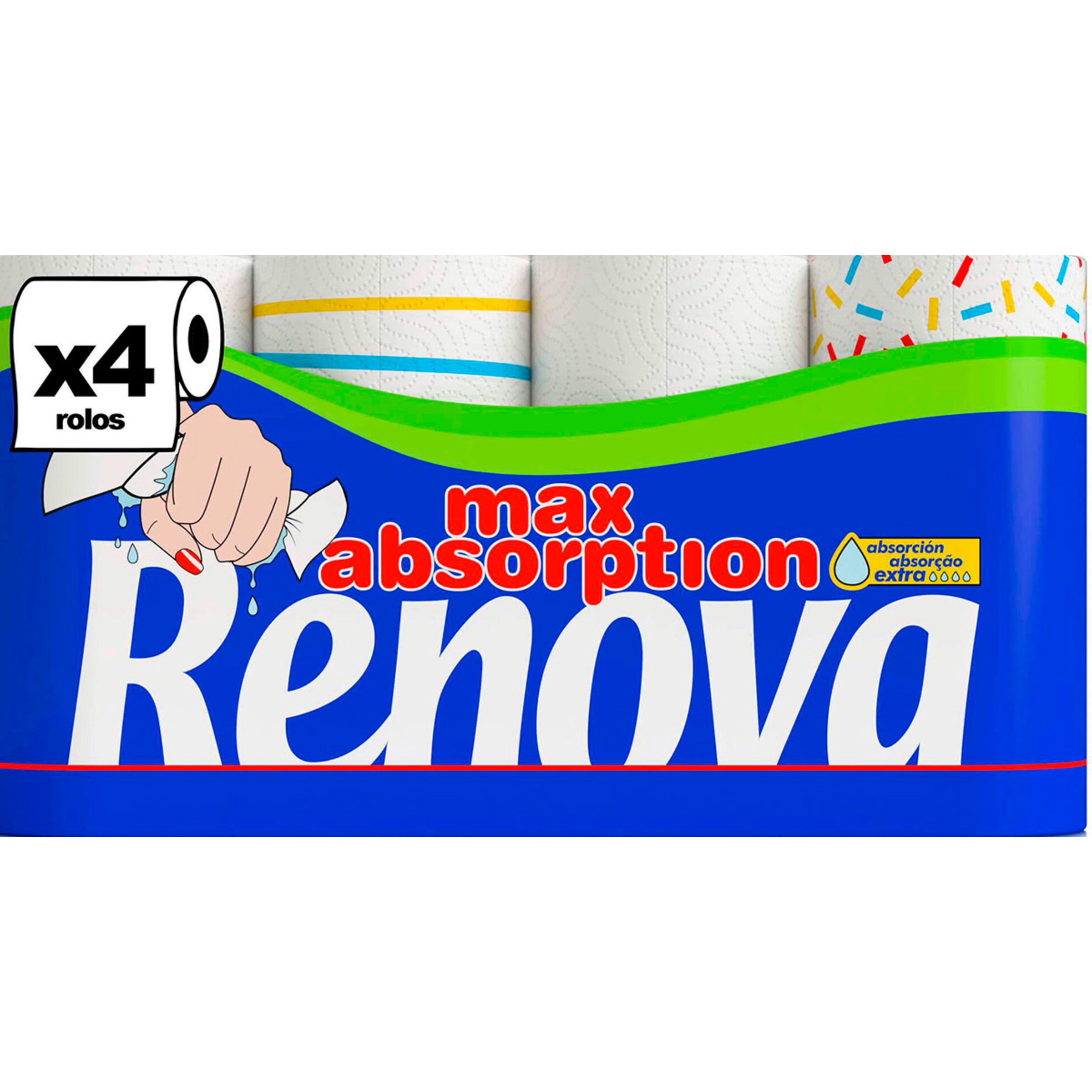 Rolo de Cozinha Max Absorption embalagem 4 unidades