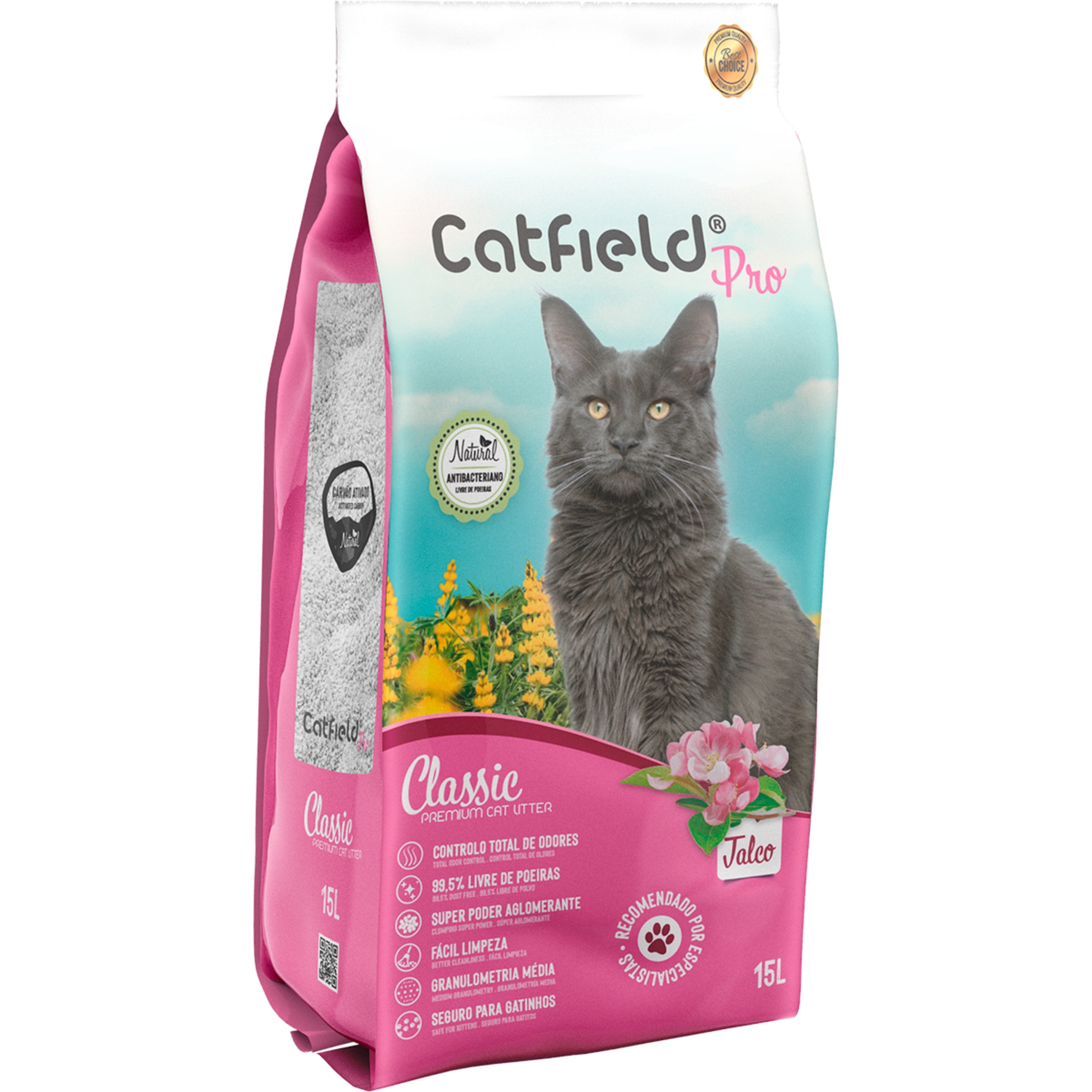 Arei para Gato Talco Pro embalagem 15 L