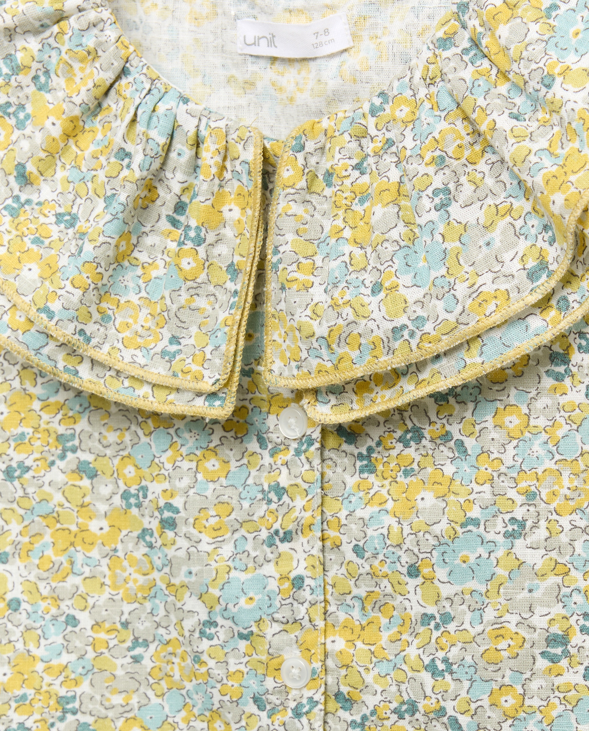 Blusa niña con doble cuello Verde Pato-3