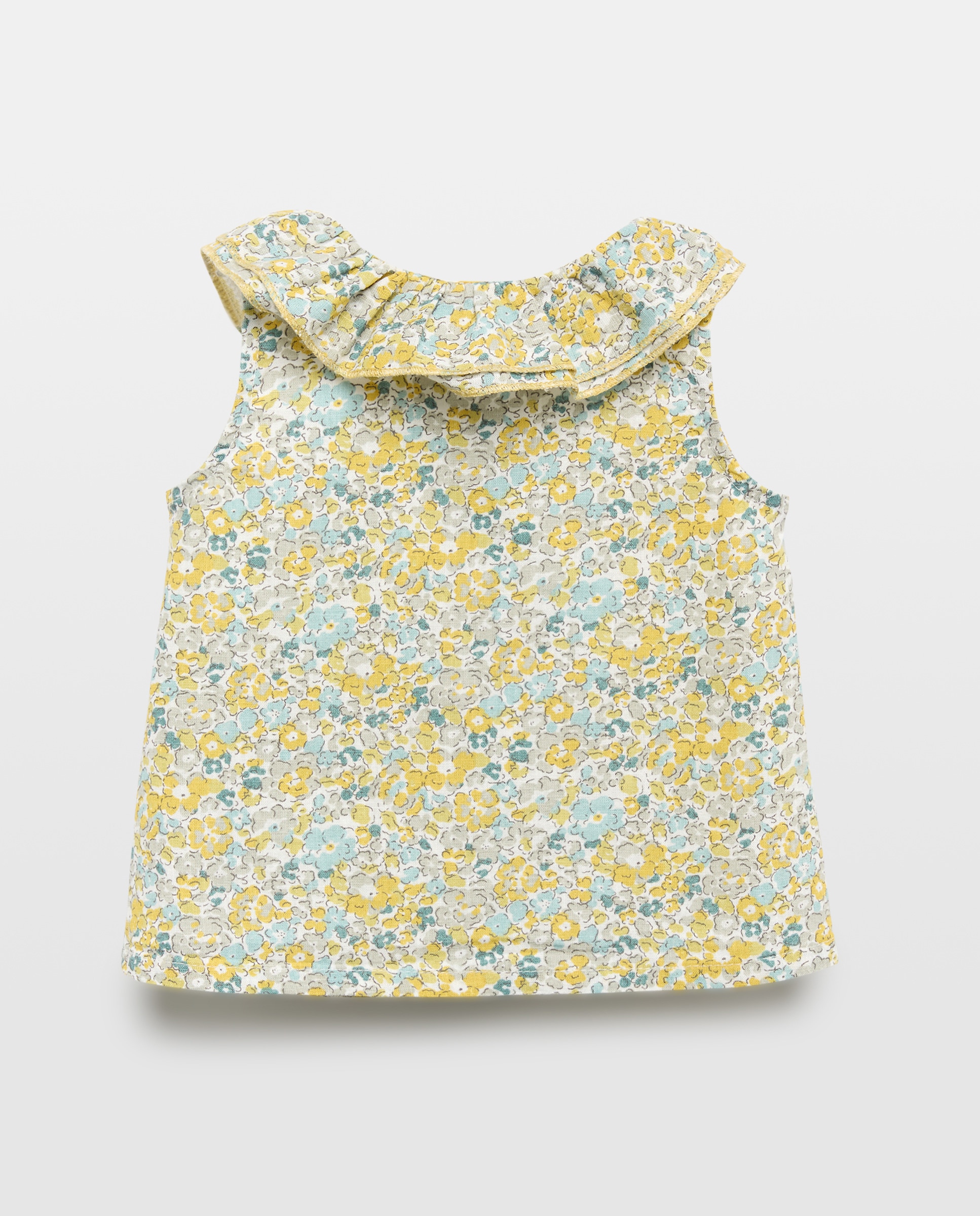 Blusa bebé niña con doble cuello 120 Crudo-2