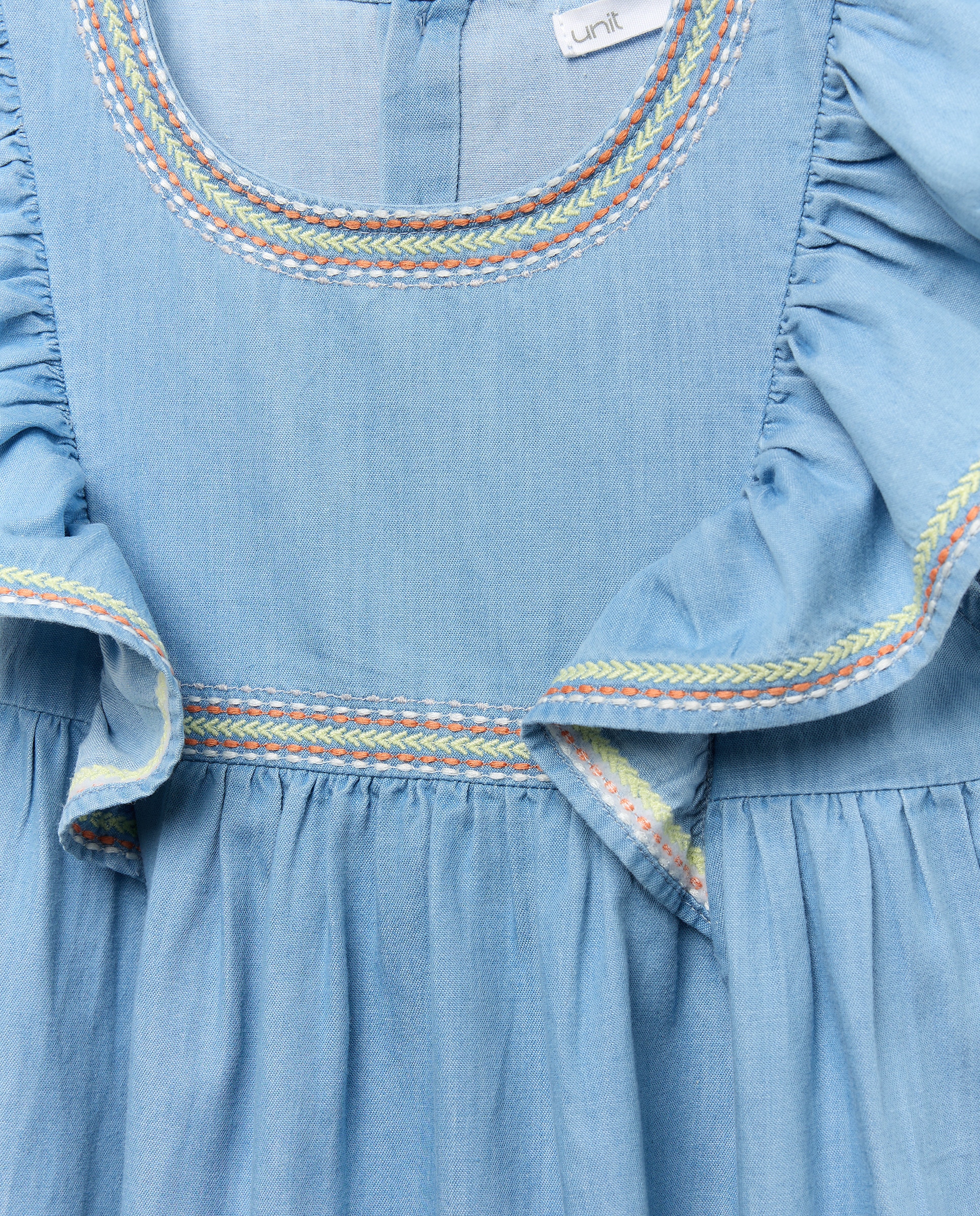 Vestido niña light denim 490 Petróleo-3