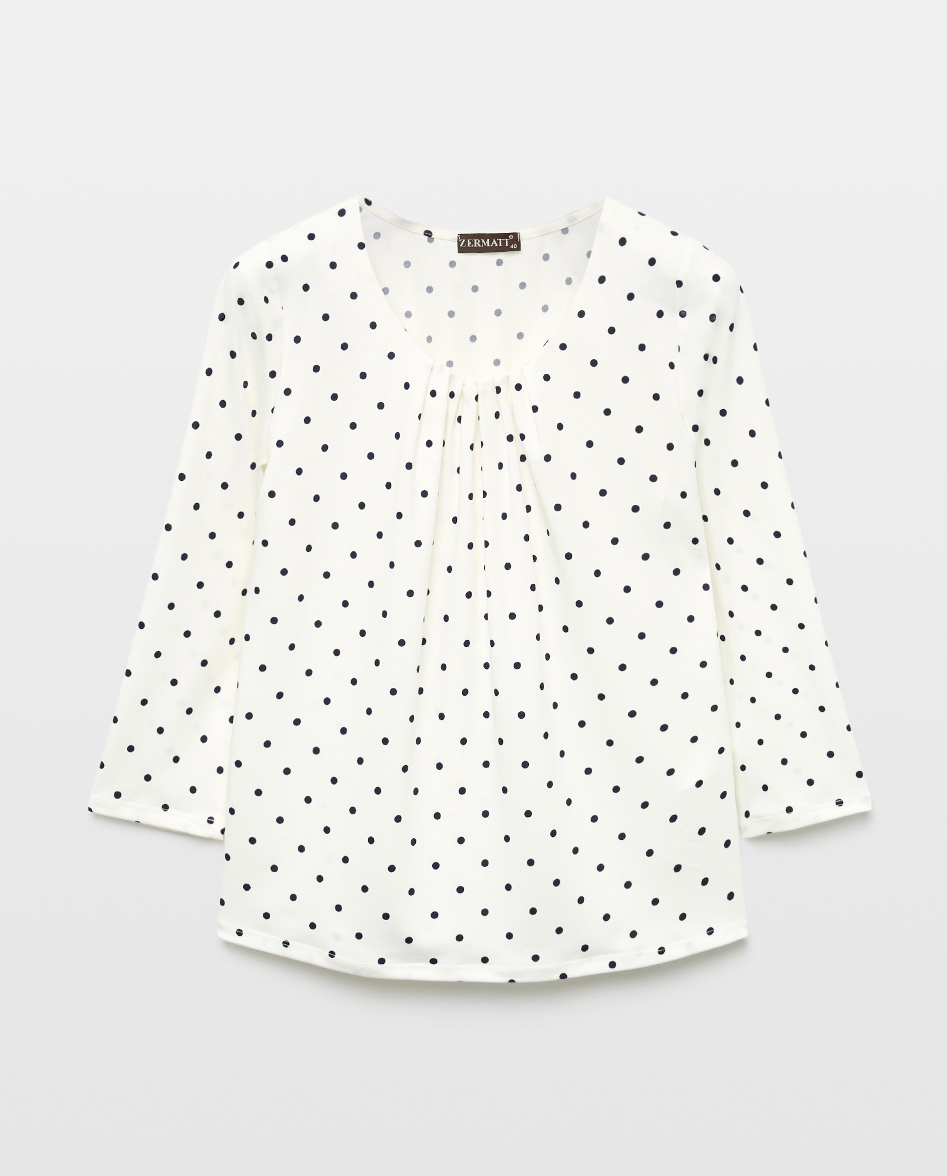 T-shirt estampada com manga 3/4 Natural-4