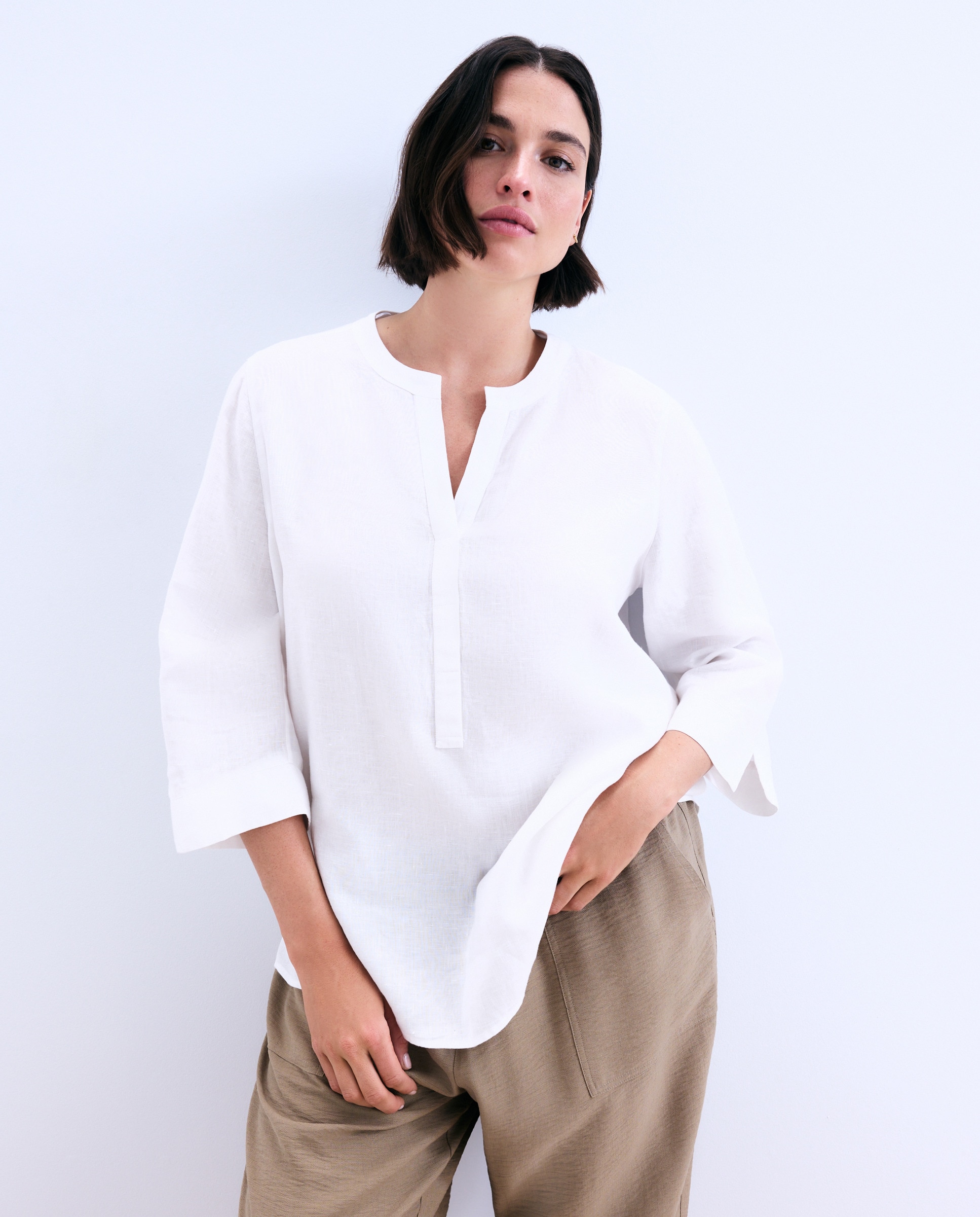 Imagem 0 de Blusa Lisa com Manga 3/4