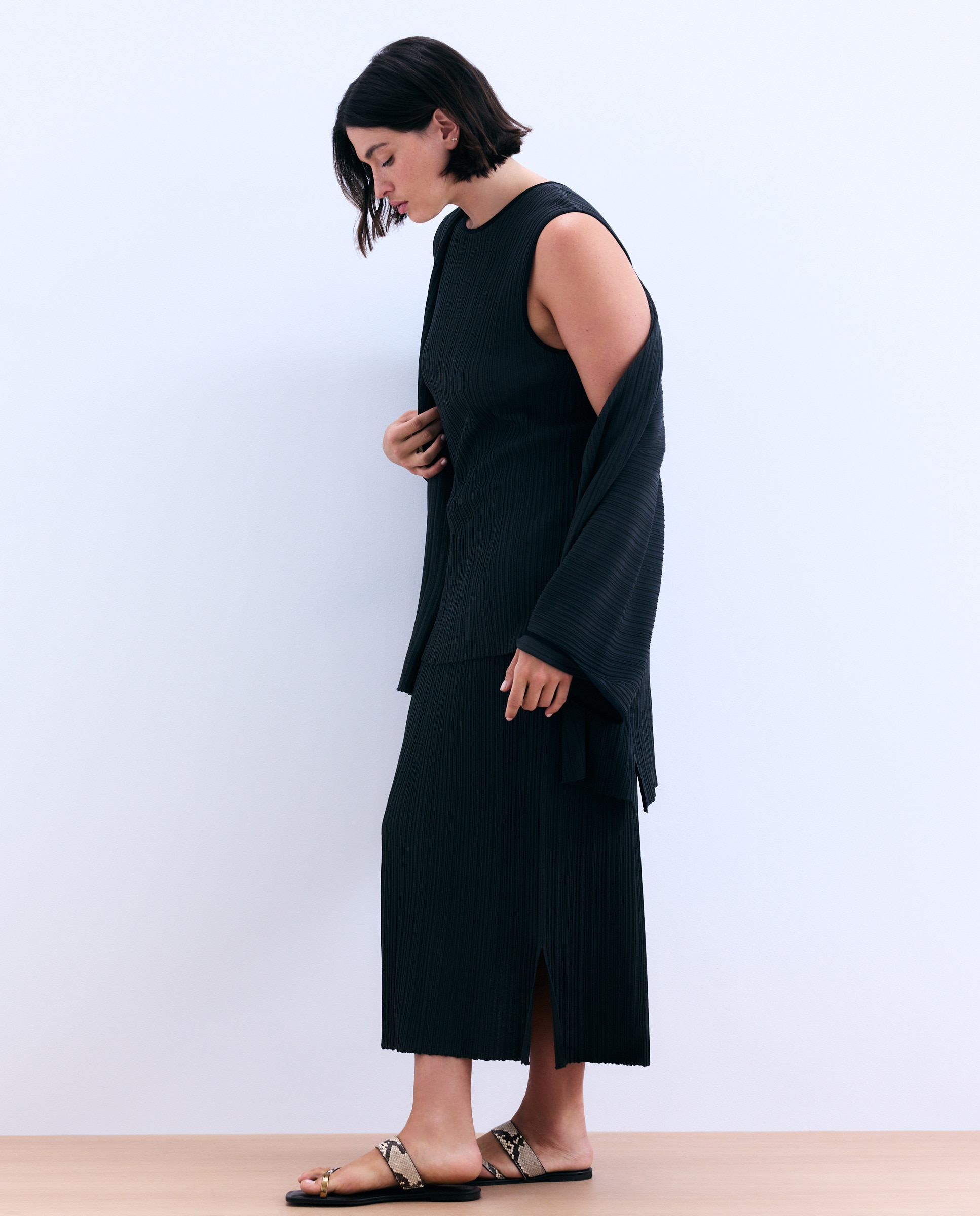 Saia midi de malha 530 Verde Escuro-2