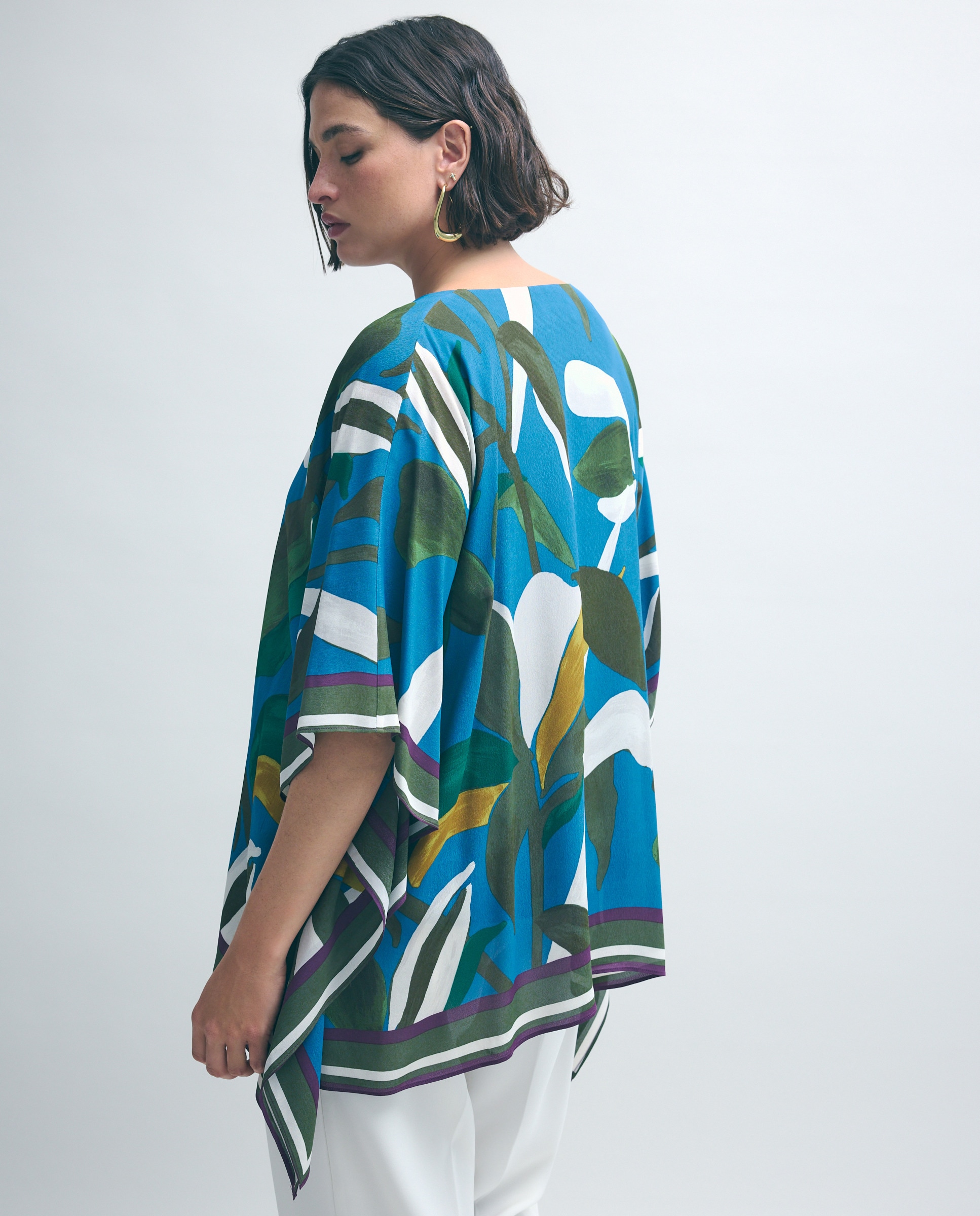 Blusa de Lenço com Estampado FLoral Verde-3