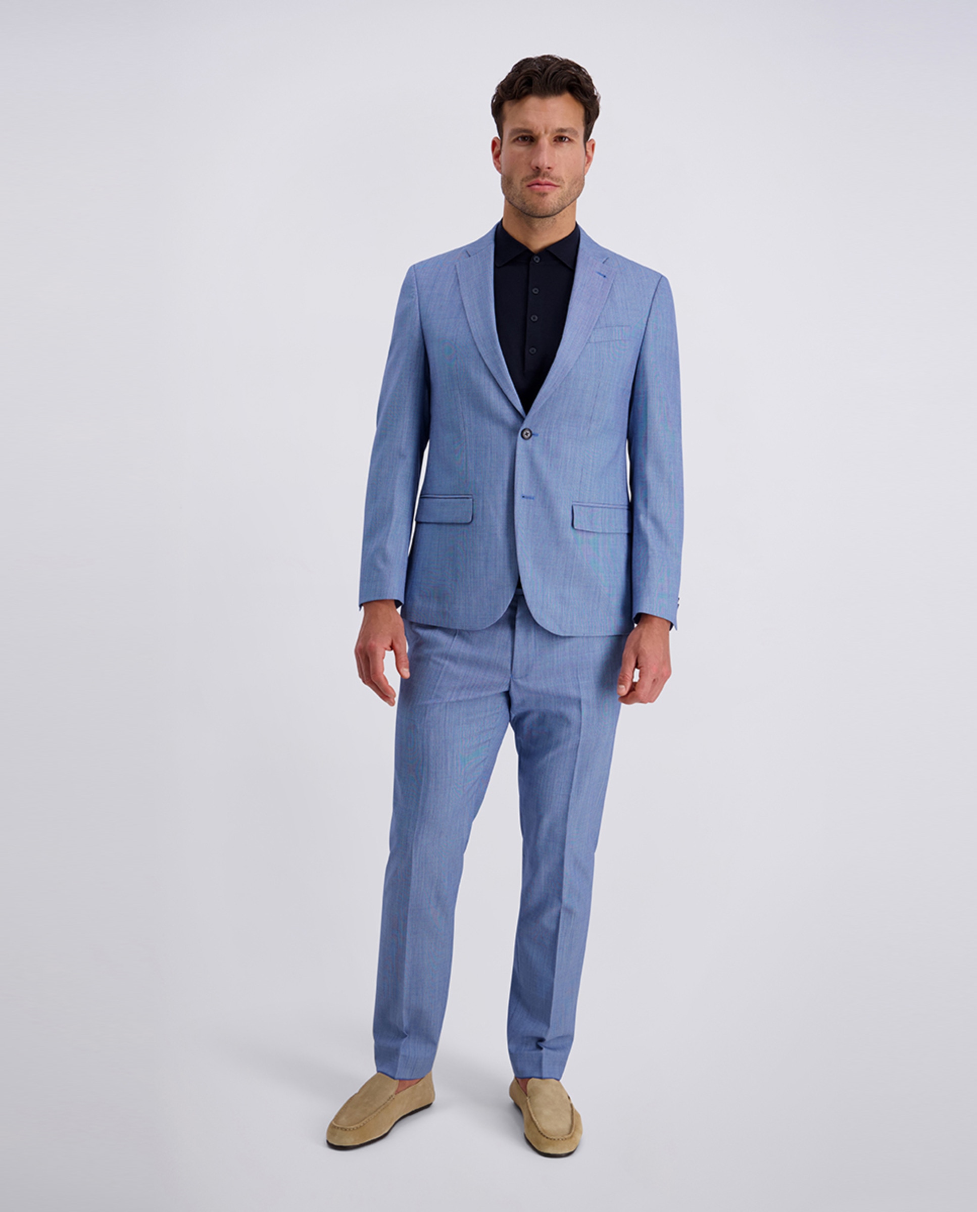 Blazer de Fato de Estruturas Custom Fit - Azul-Celeste Azul-claro-6