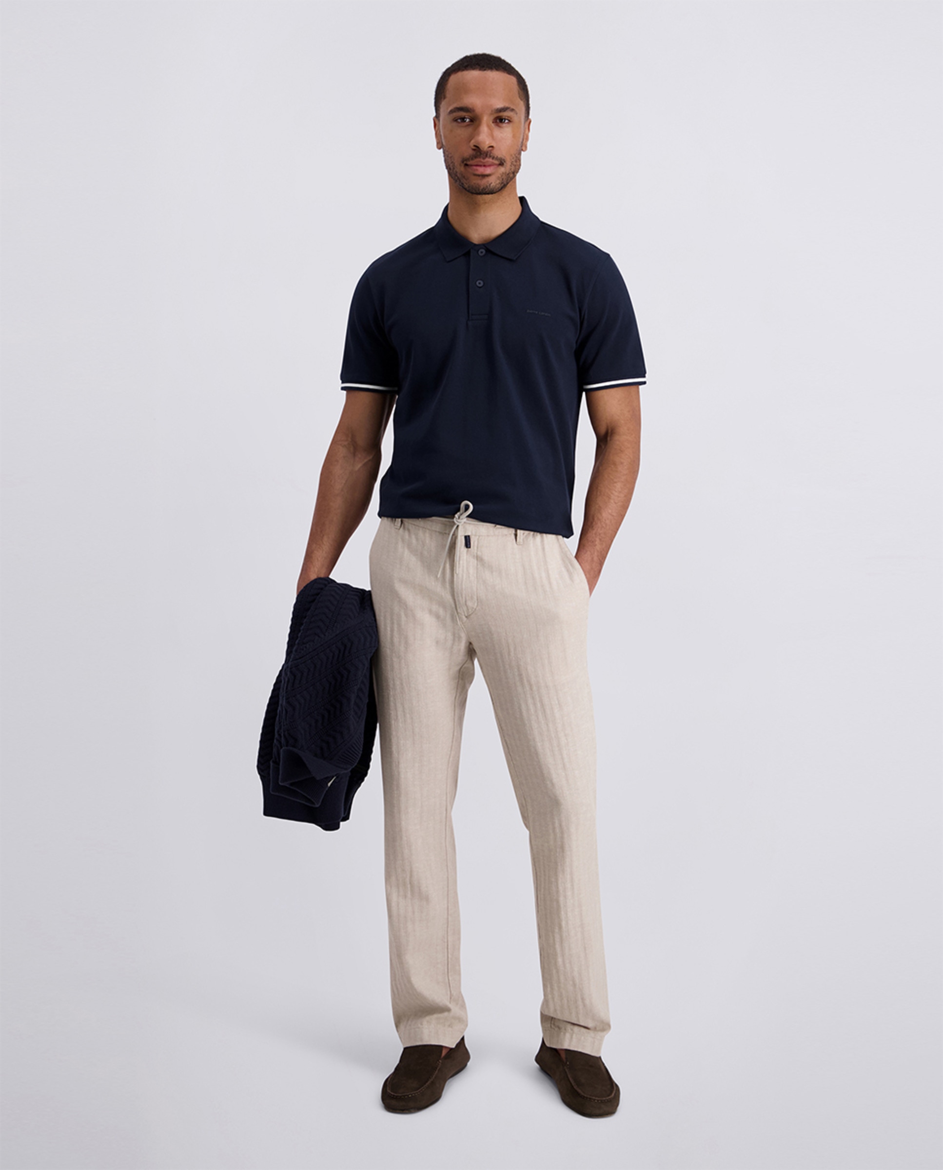 Calças Chino de Linho Parade Weekend Regular Fit - Bege Bege-6