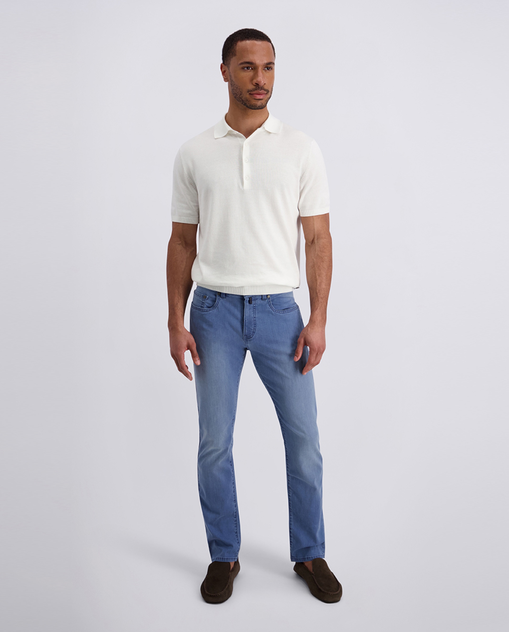 Imagem 0 de Ganga de 6,5 onças. Airtouch Lavado Tapered Fit - Azul-Claro