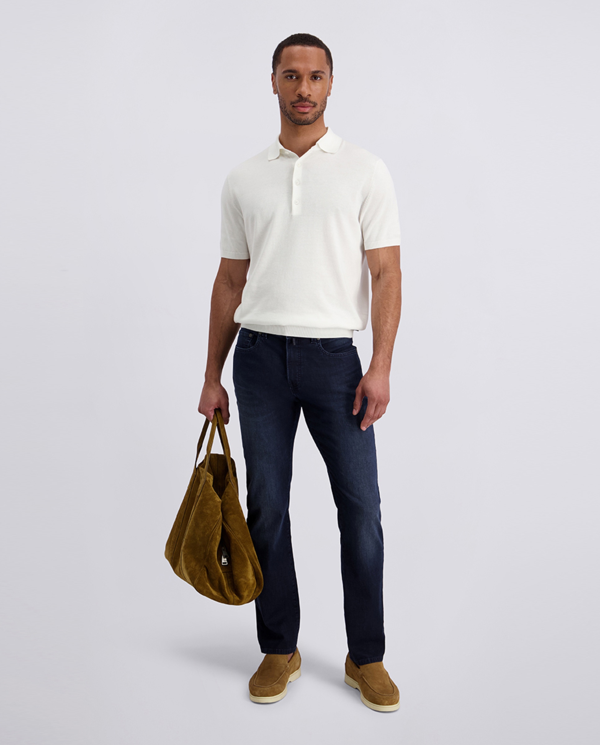 Ganga de 6,5 onças. Airtouch Lavado Tapered Fit - Azul-Escuro Azul-marinho-6