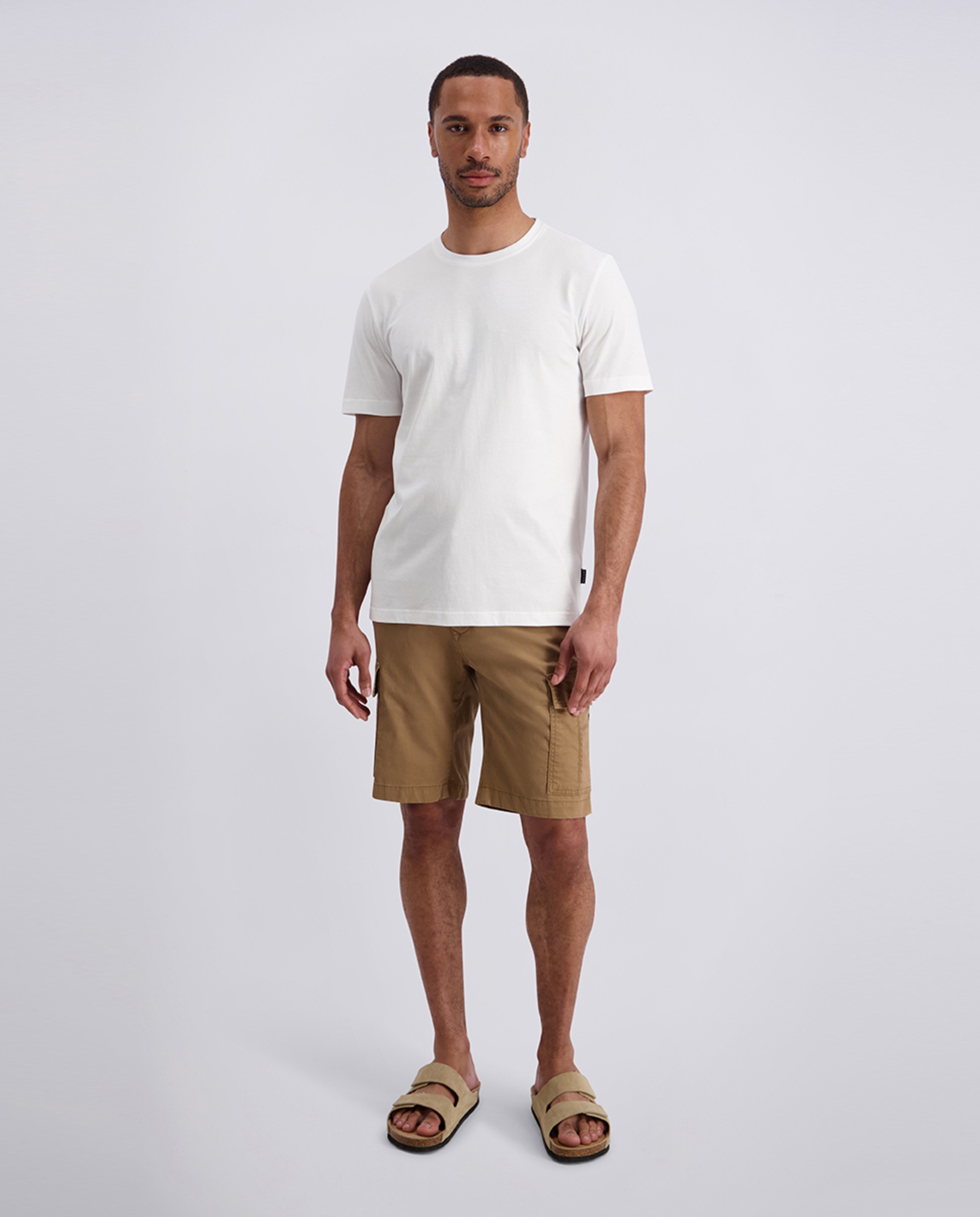 T-shirt Básica Mercerizada Custom Fit - Azul-Marinho Branco-6