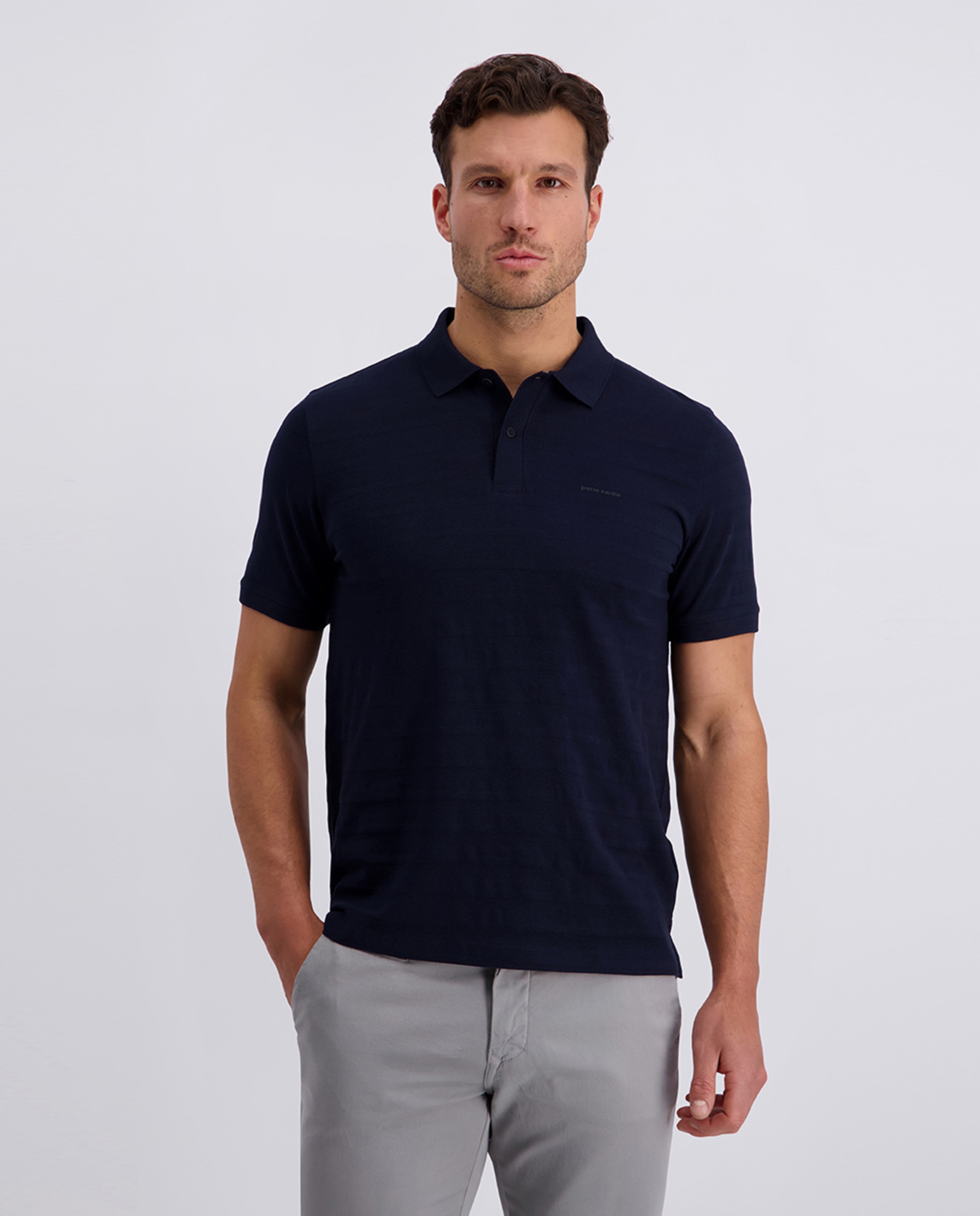 Imagem 0 de Polo Camisola de Malha Regular Fit Stripe - Branco
