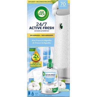 ambientador difusor automático Active Fresh aire fresco & algodón aparato - Air Wick