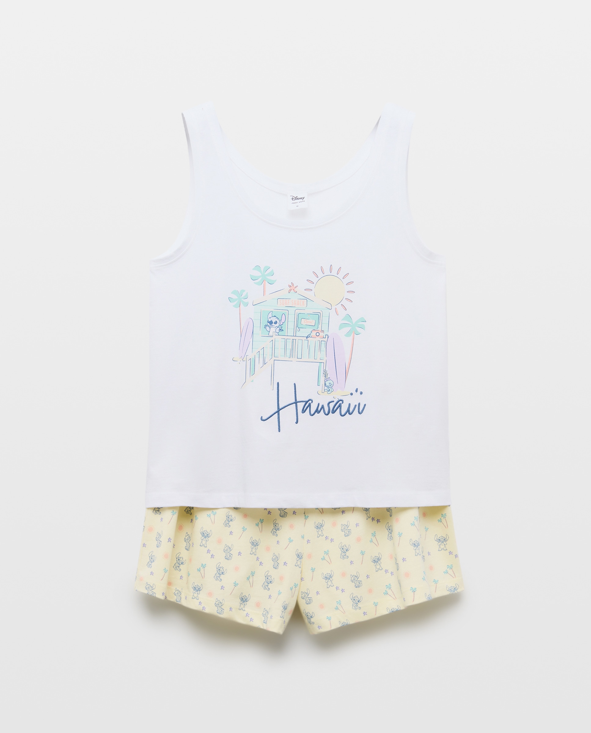 Pijama Stitch Hawai Branco-marfim-3