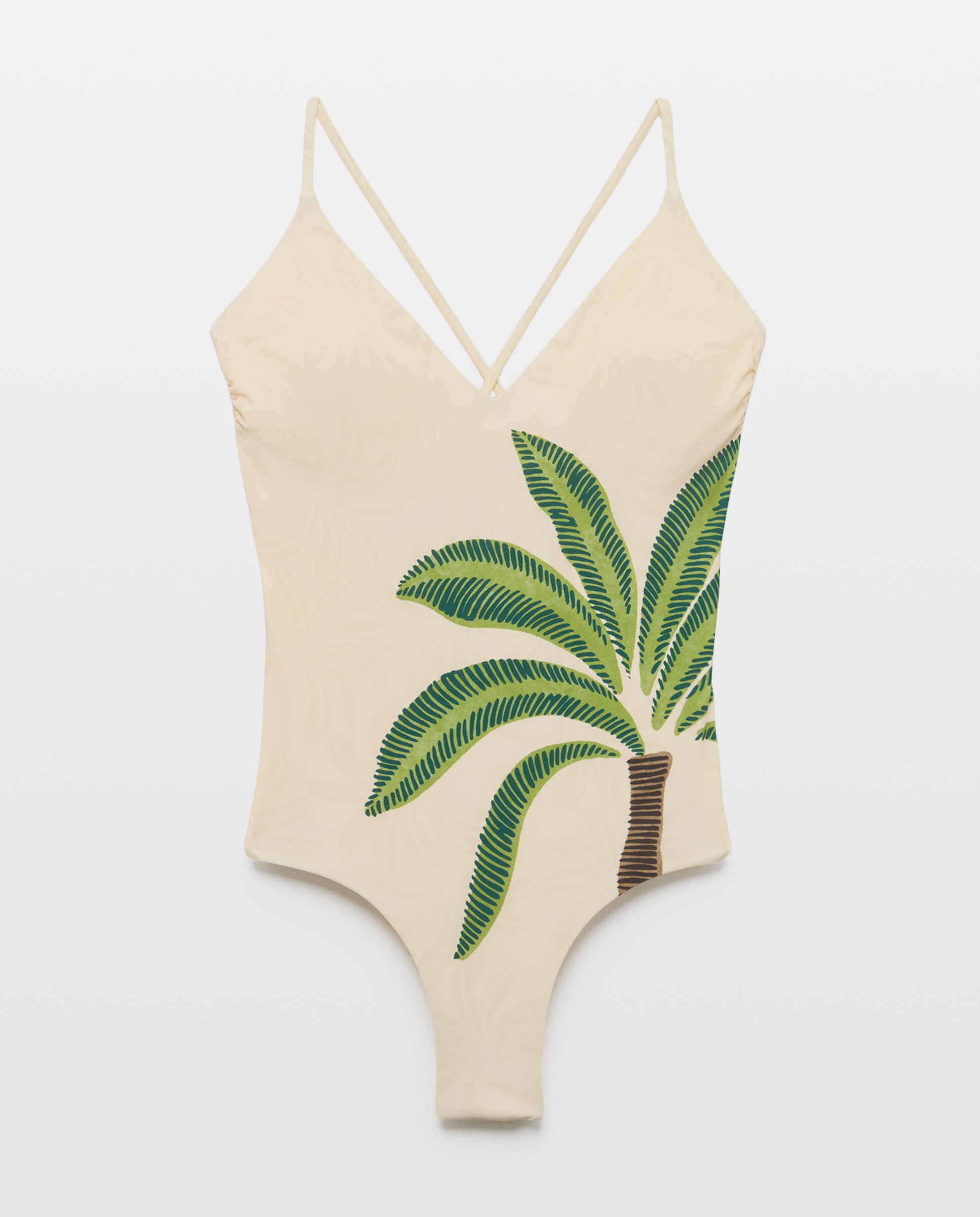 Fato de Banho de Poliamida com Estampado Verde-4
