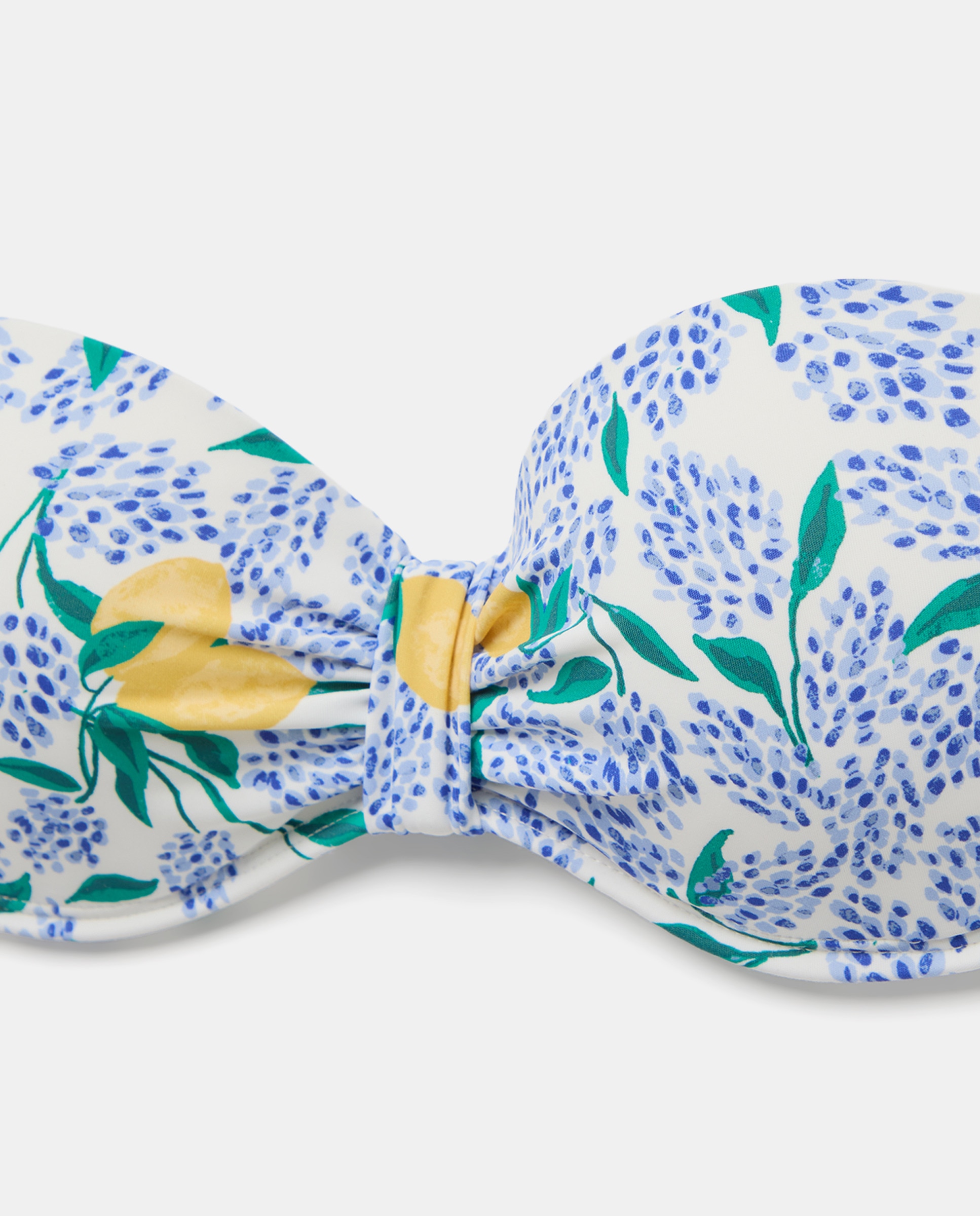 Top de Biquíni Bandeau Push-Up Branco-5