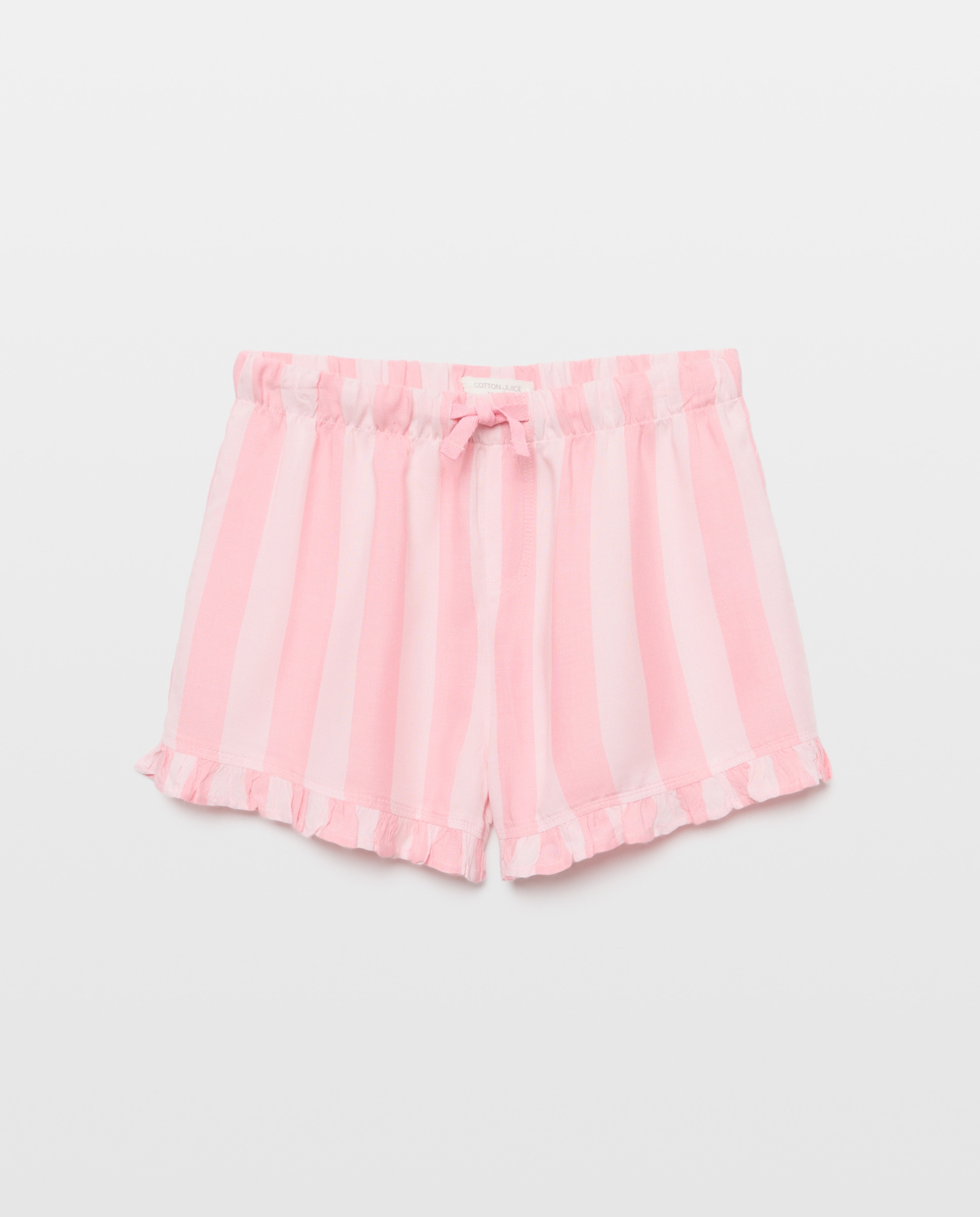 Calções às Riscas Bicolor Cotton Juice Rosa-4