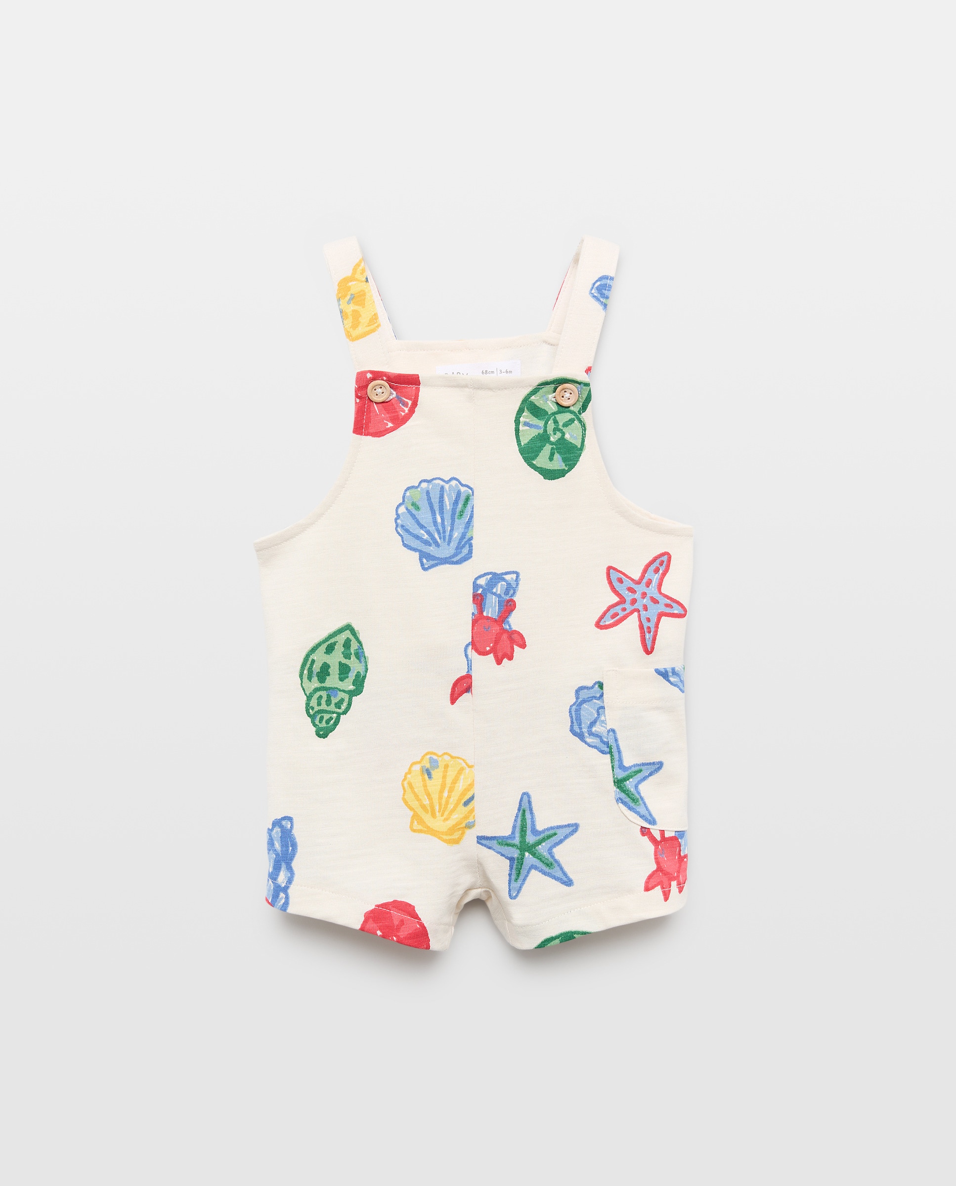 Imagem 0 de Jardineiras e T-shirt Estampada de Bebé