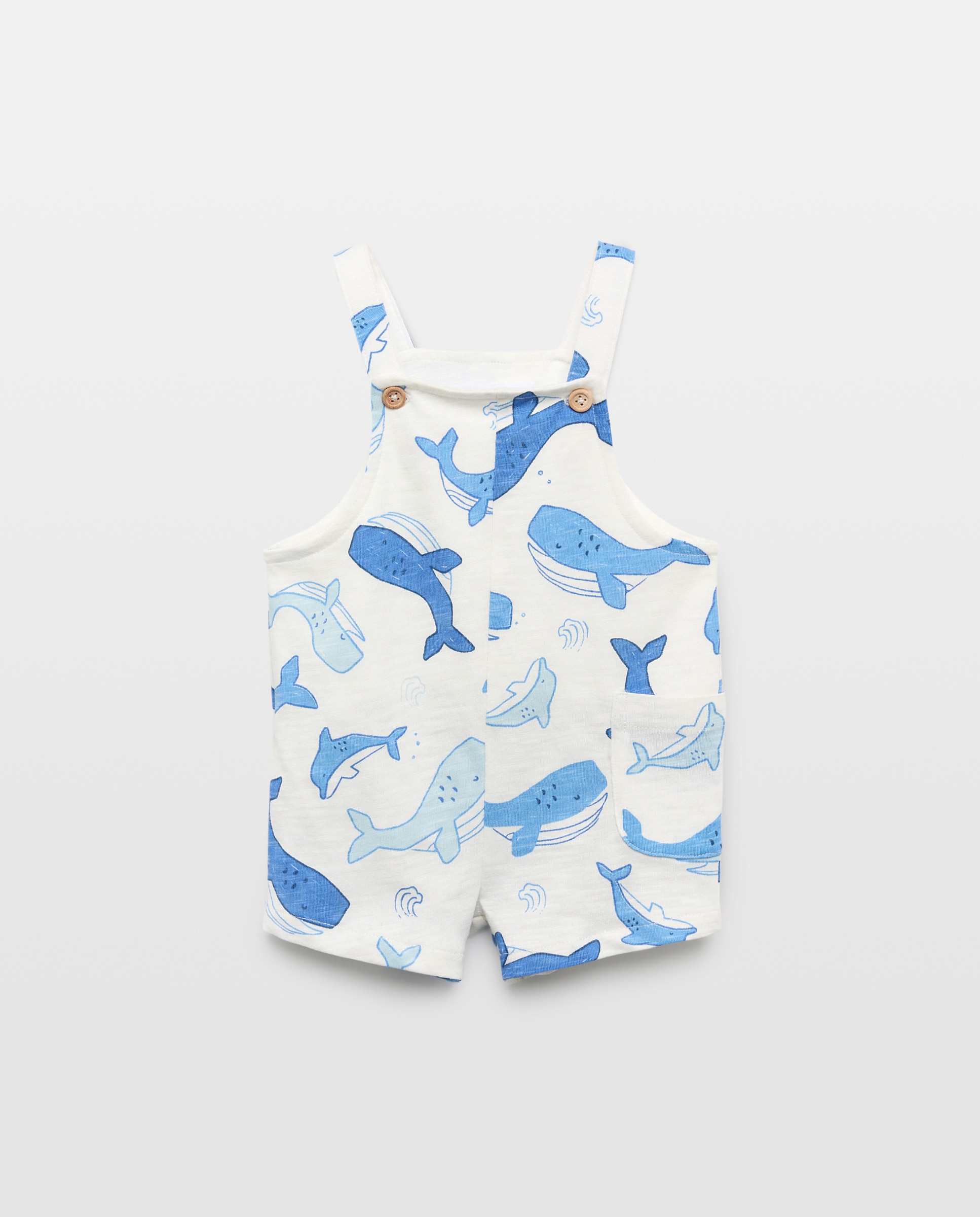 Imagem 0 de Jardineiras e T-shirt Estampada de Bebé