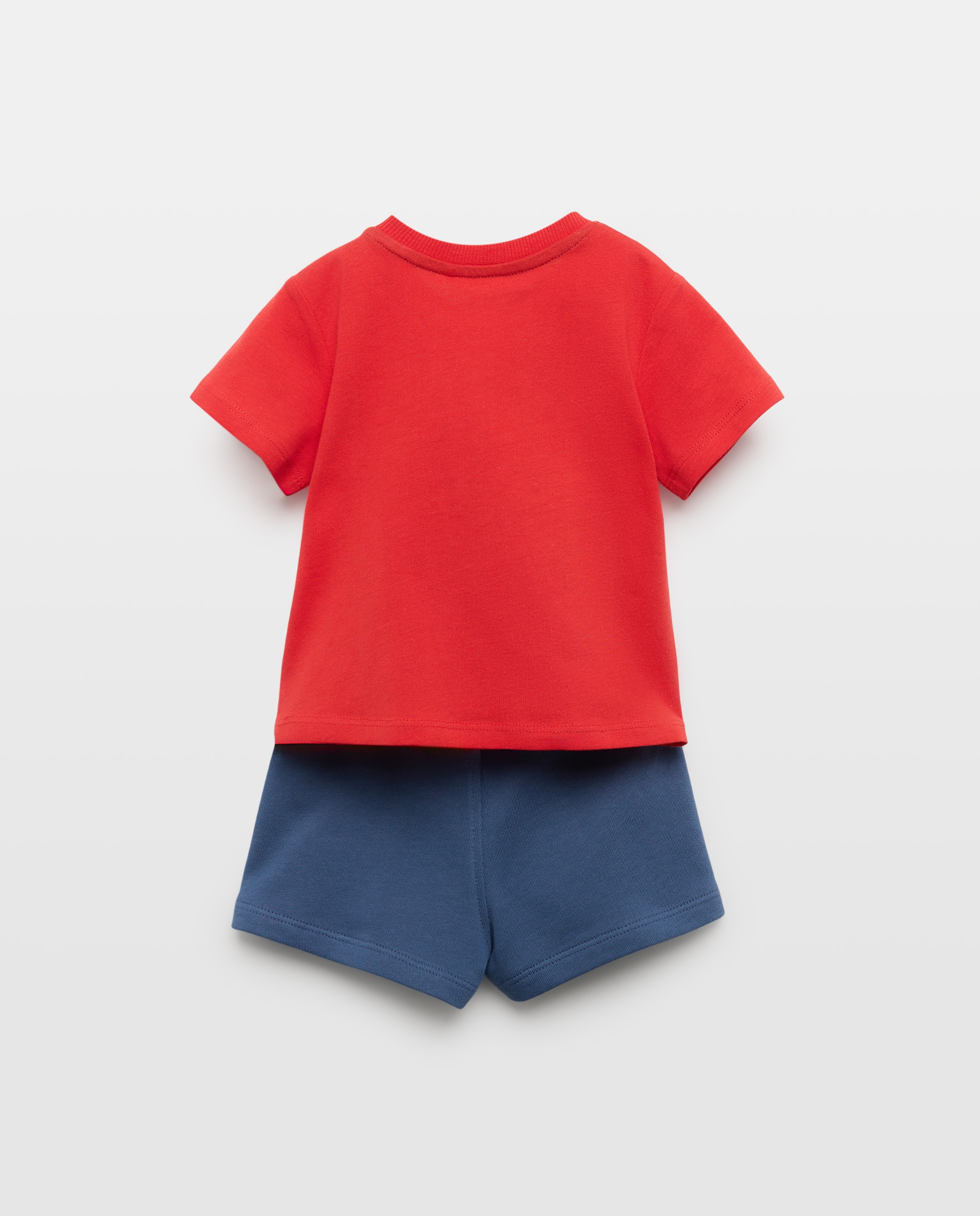 Conjunto de 2 Peças Curtas de Bebé: T-shirt e Calções Baby El Corte Inglés 600 Vermelho-2
