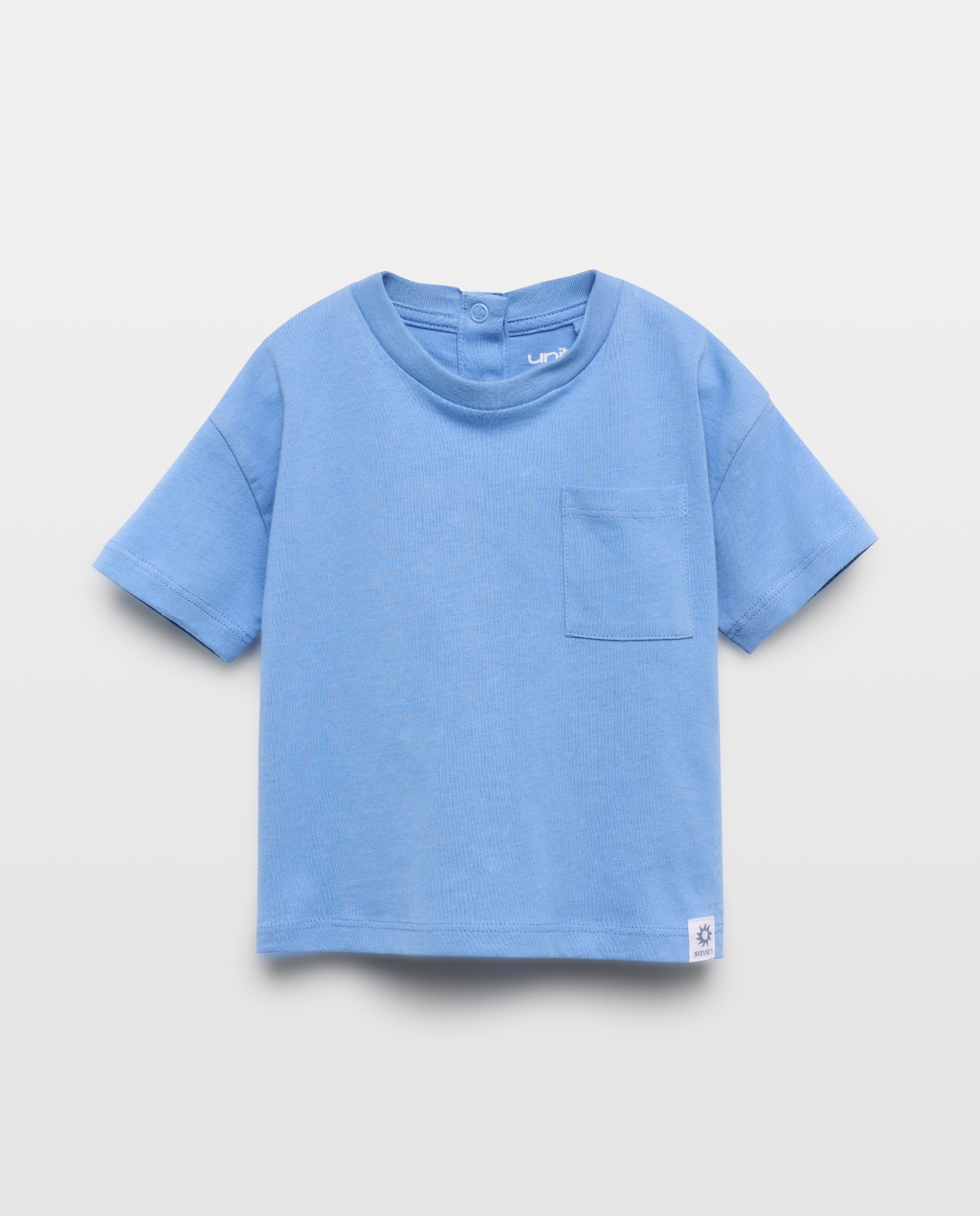 Imagen 0 de Camiseta de bebé lisa bolsillo manga corta