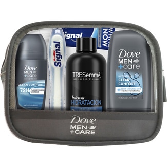neceser de viaje con antitranspirante roll on 50 ml + gel Dove Men Care 100 ml - Dove Men