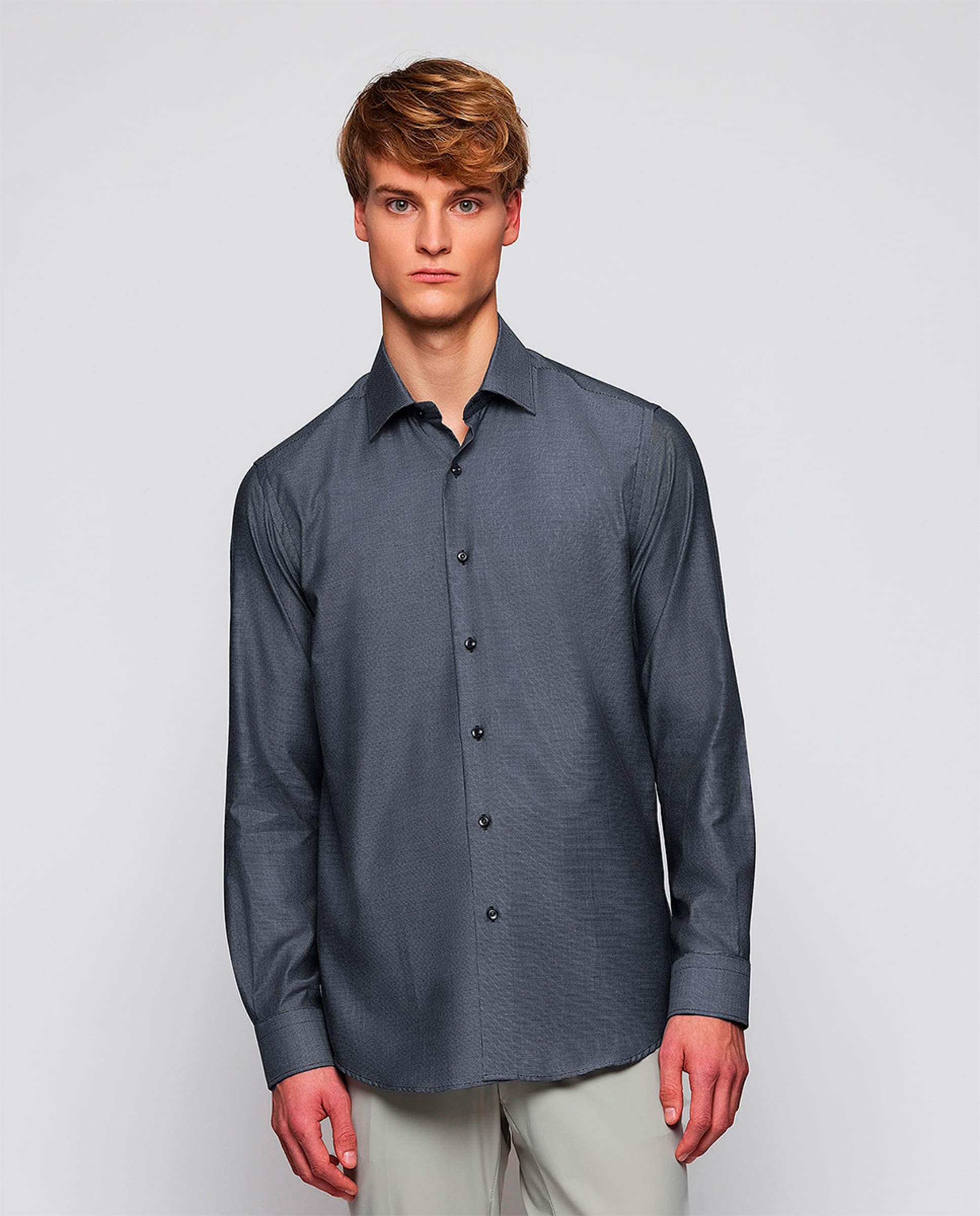 Imagem 0 de Camisa de Manga Comprida com Micro Estrutura Tamanhos Grandes