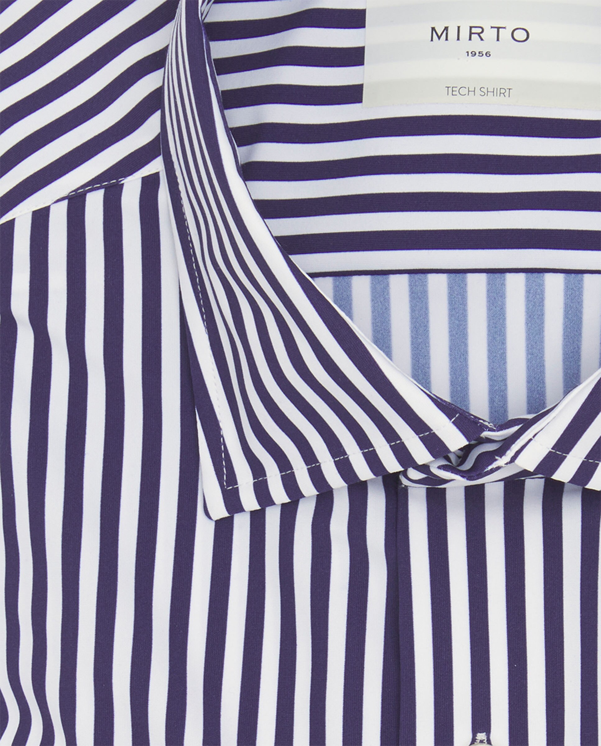 Camisa Clássica Regular Fit "Performance" Tamanhos Grandes Azul-marinho-4