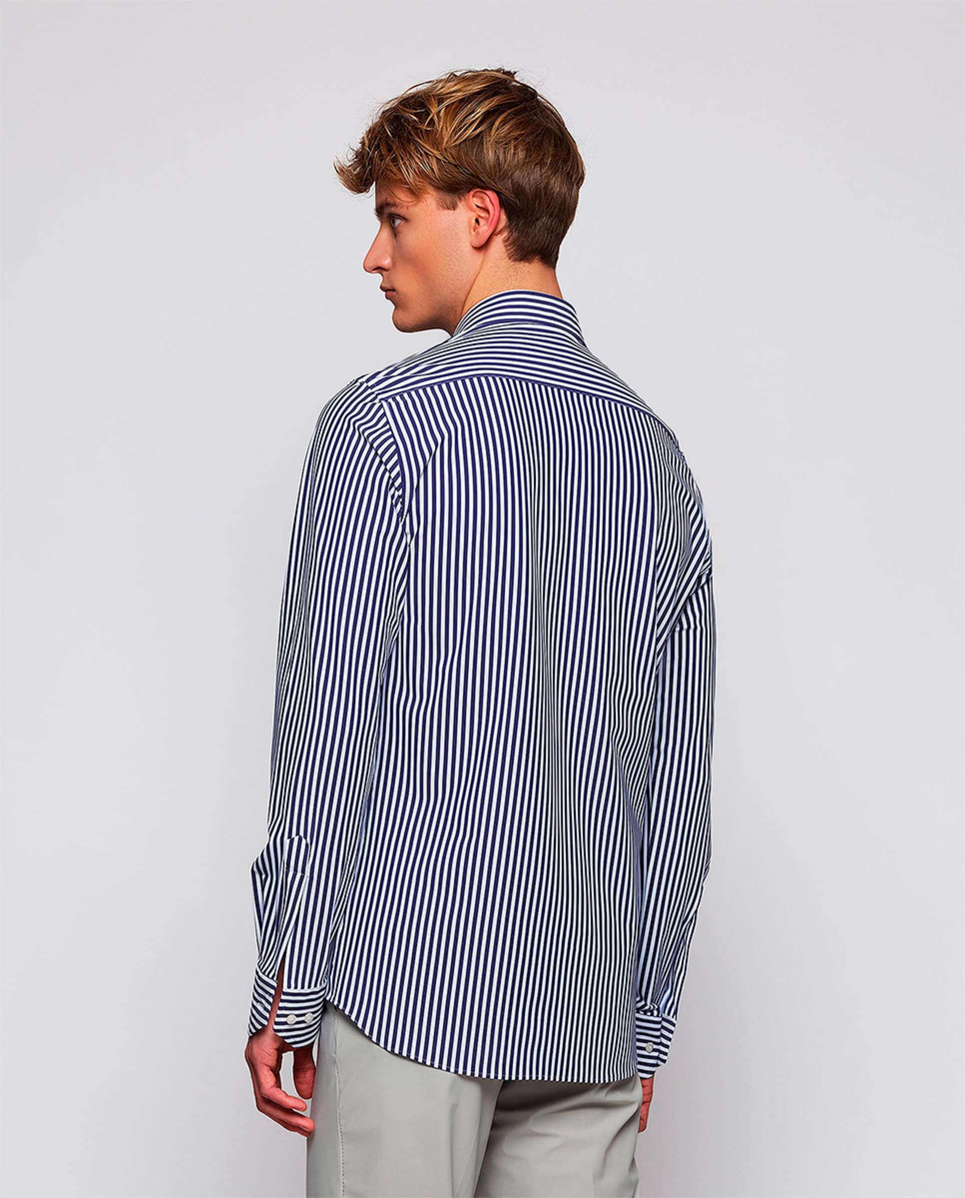 Camisa Clássica Regular Fit "Performance" Tamanhos Grandes Azul-marinho-2
