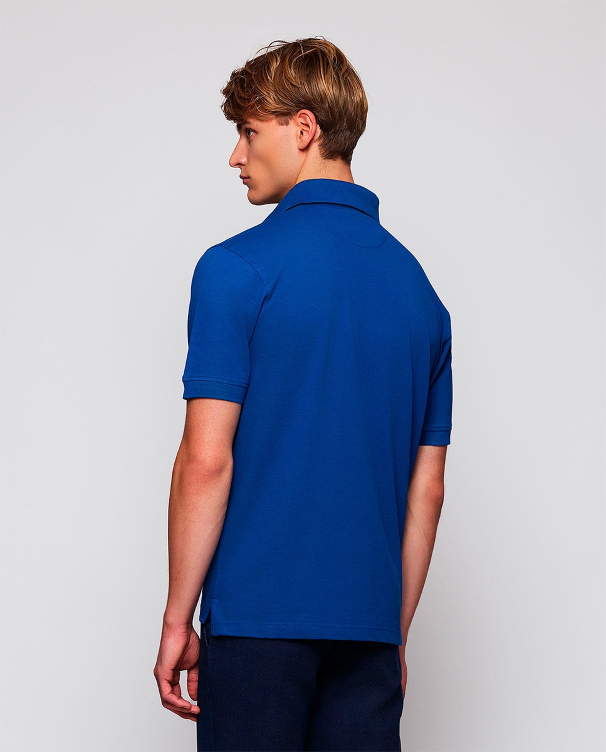 Polo Piqué de Manga Curta sem Bolso Tamanhos Grandes Azul-marinho-2