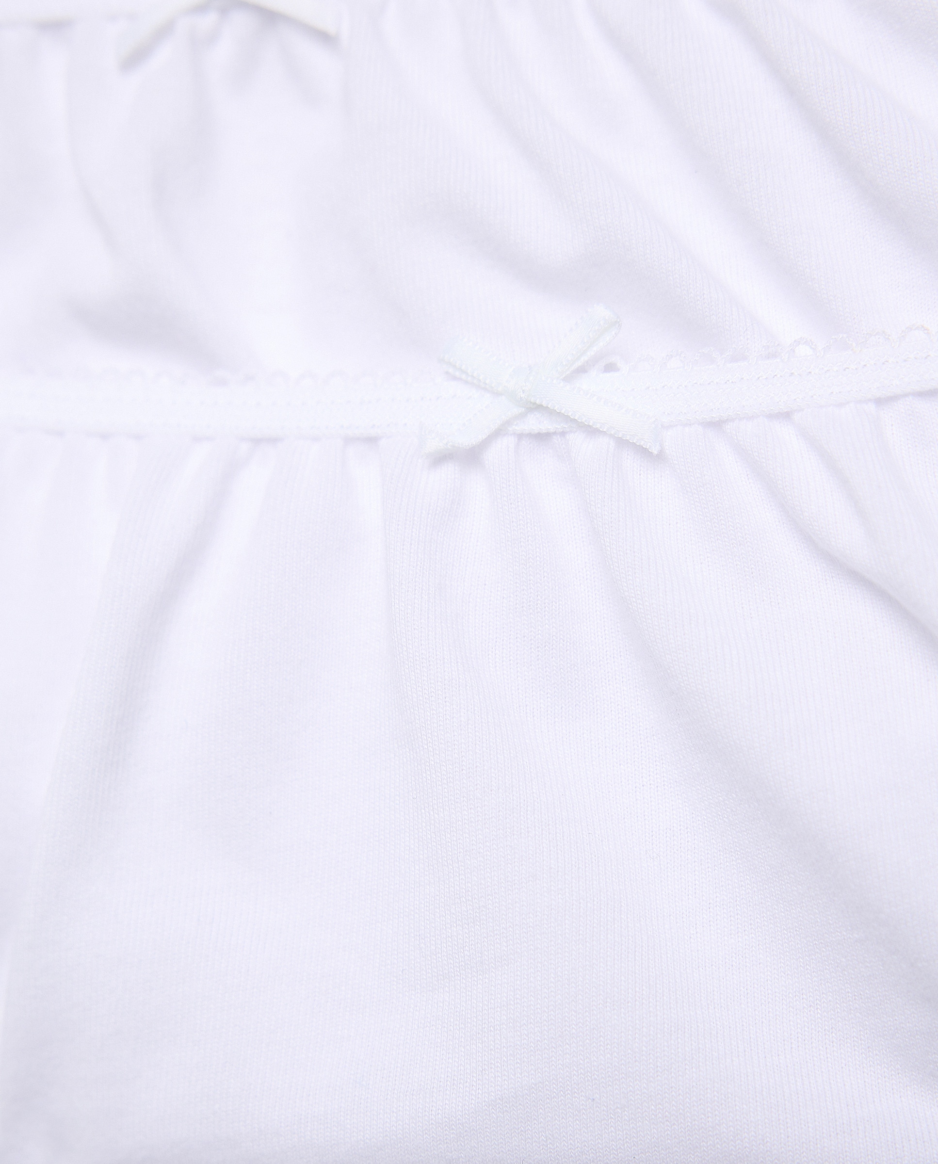 Pack de Dois Tapa-Fraldas de Bebé com Folhos Branco-3