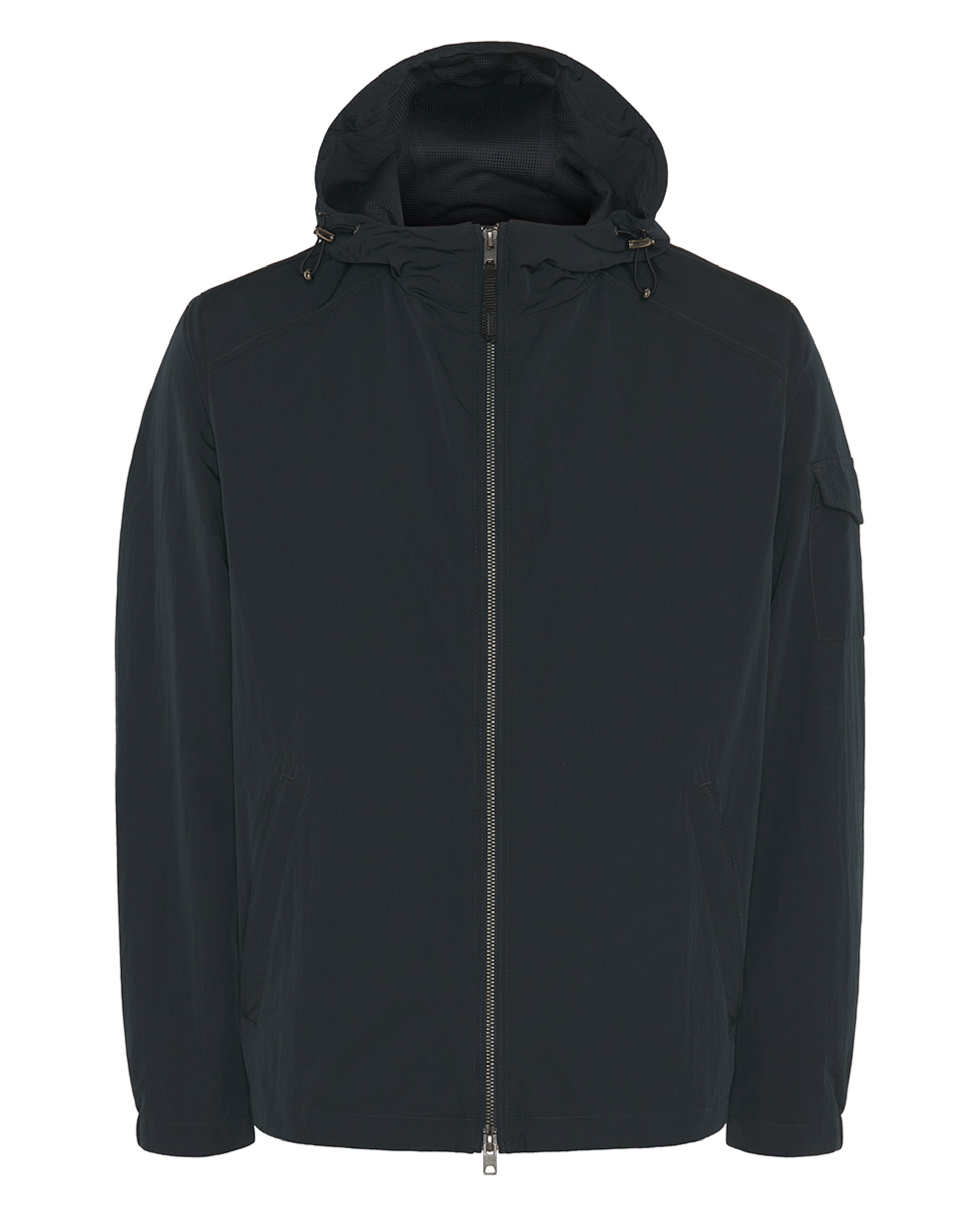 Corta-Vento Regular Fit com Capuz Azul-marinho-3